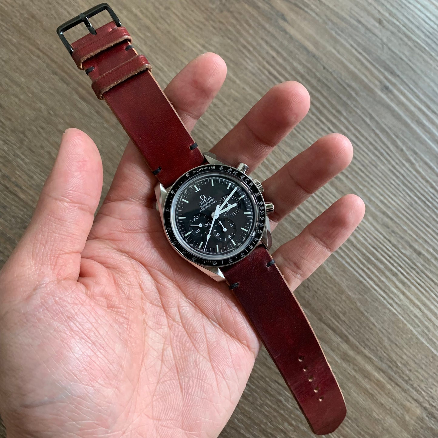 Horween Chromexcel watch band, watch strap