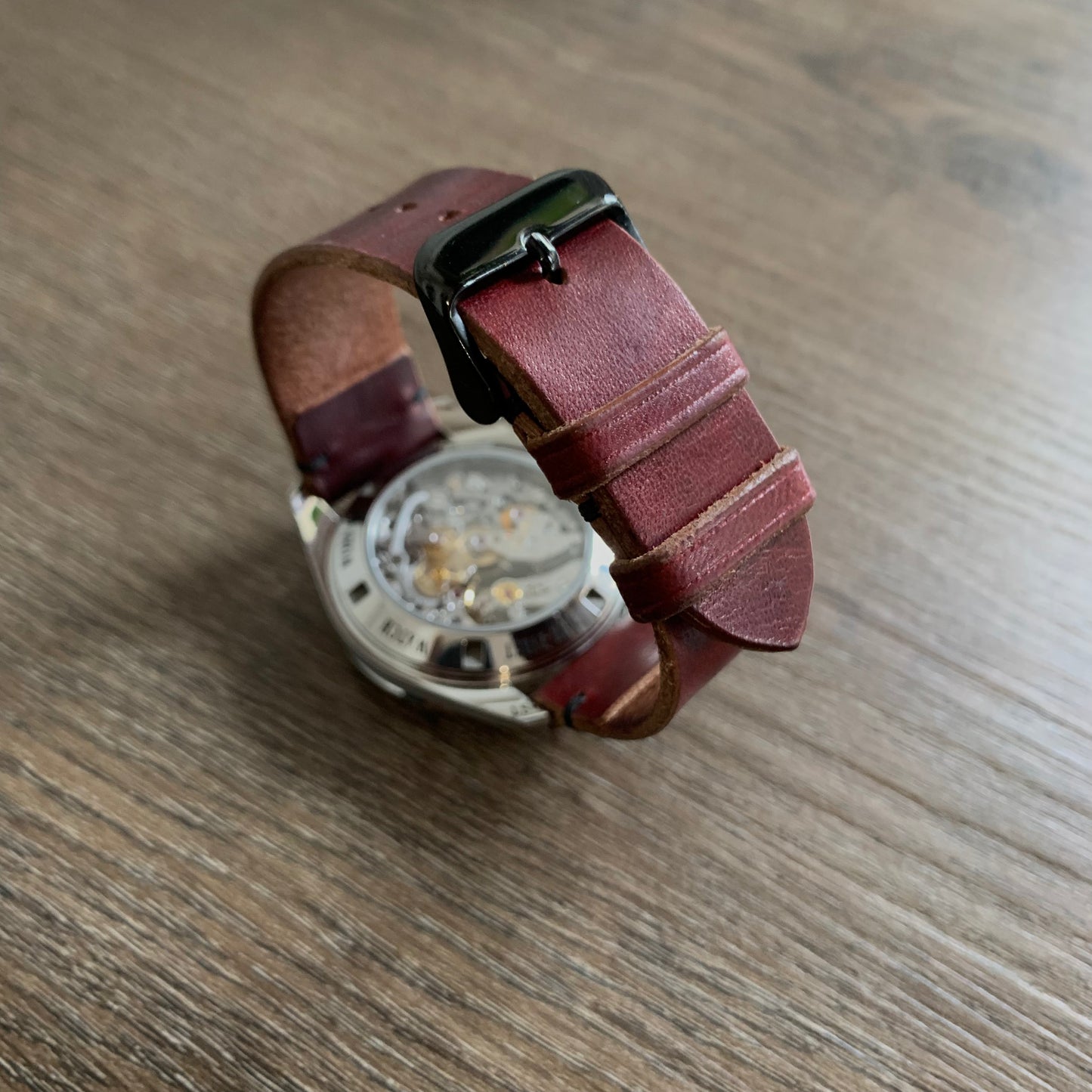 Horween Chromexcel watch band, watch strap