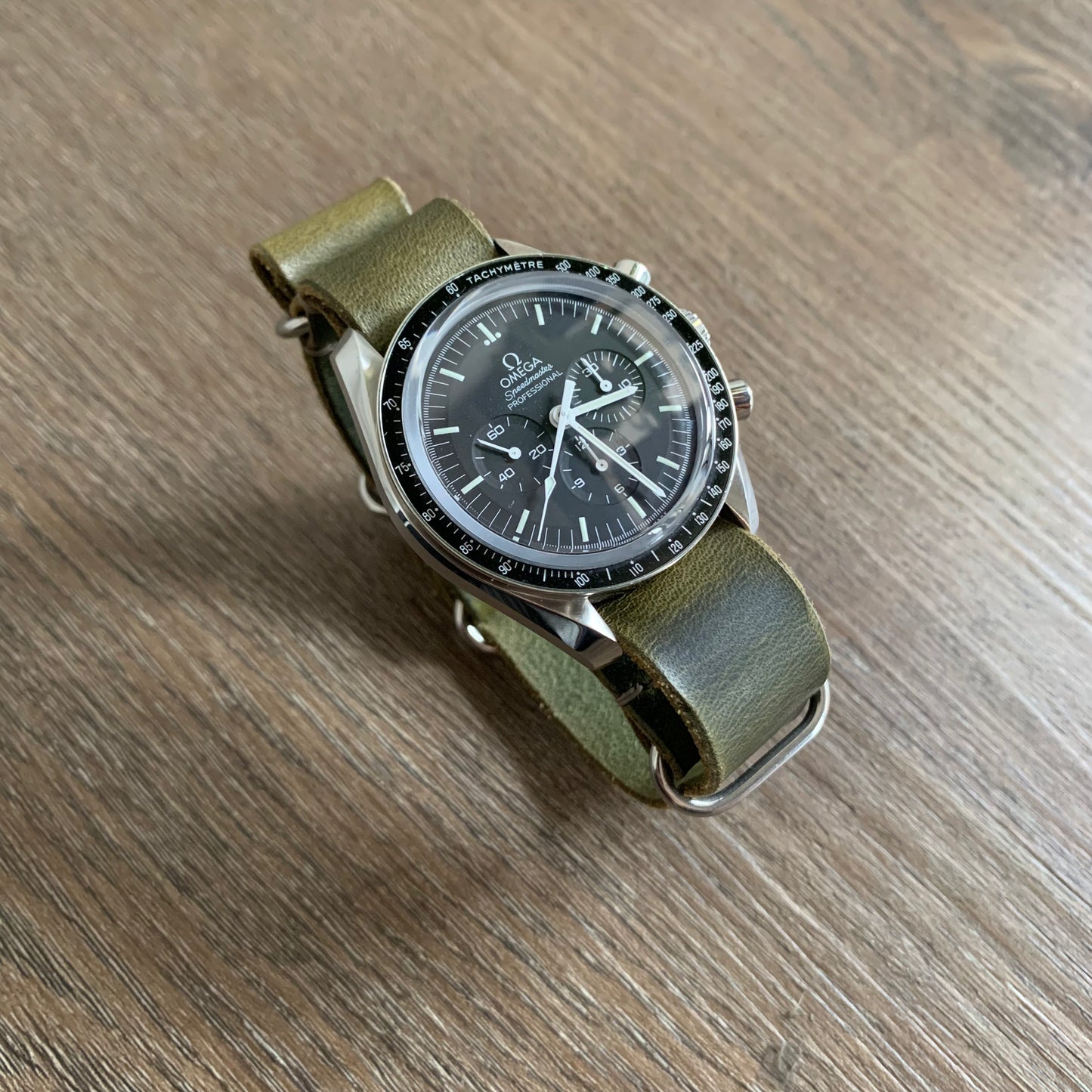 Wax Leather NATO strap, leather zulu strap