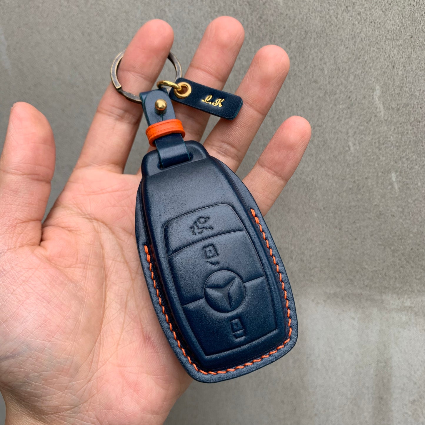 Mercedes-Benz key fob cover, Shell Cordovan