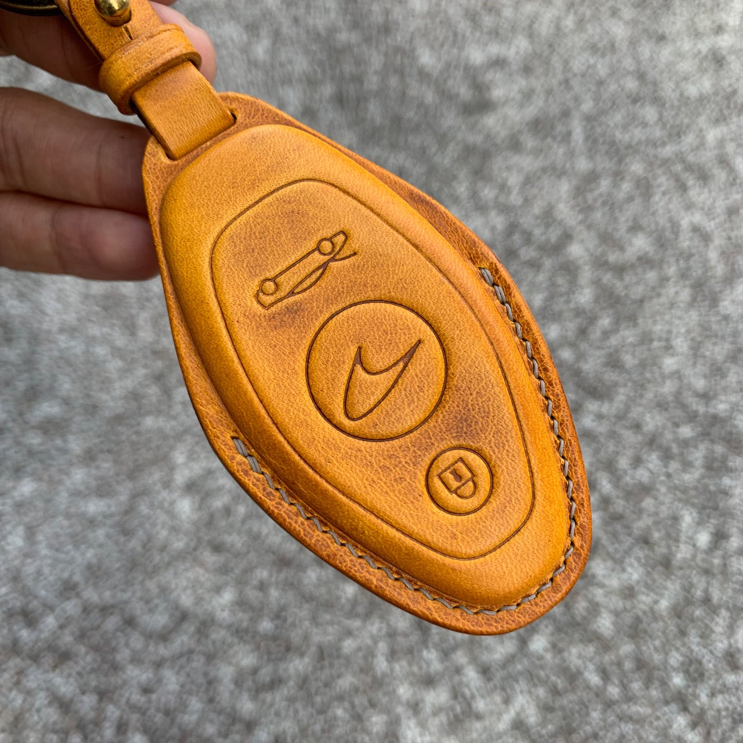 McLaren key fob cover, Wax leather