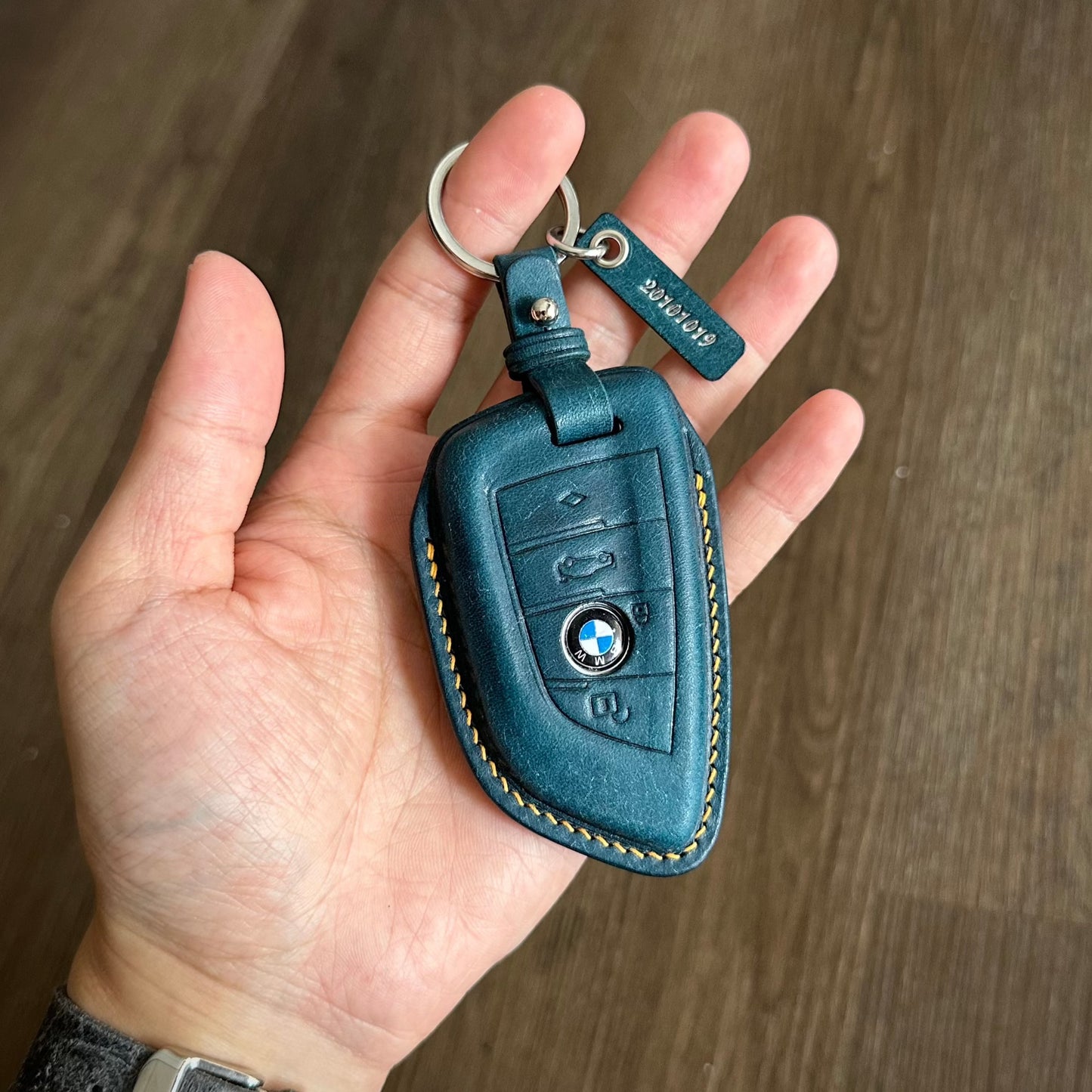 BMW key fob cover, Pueblo leather