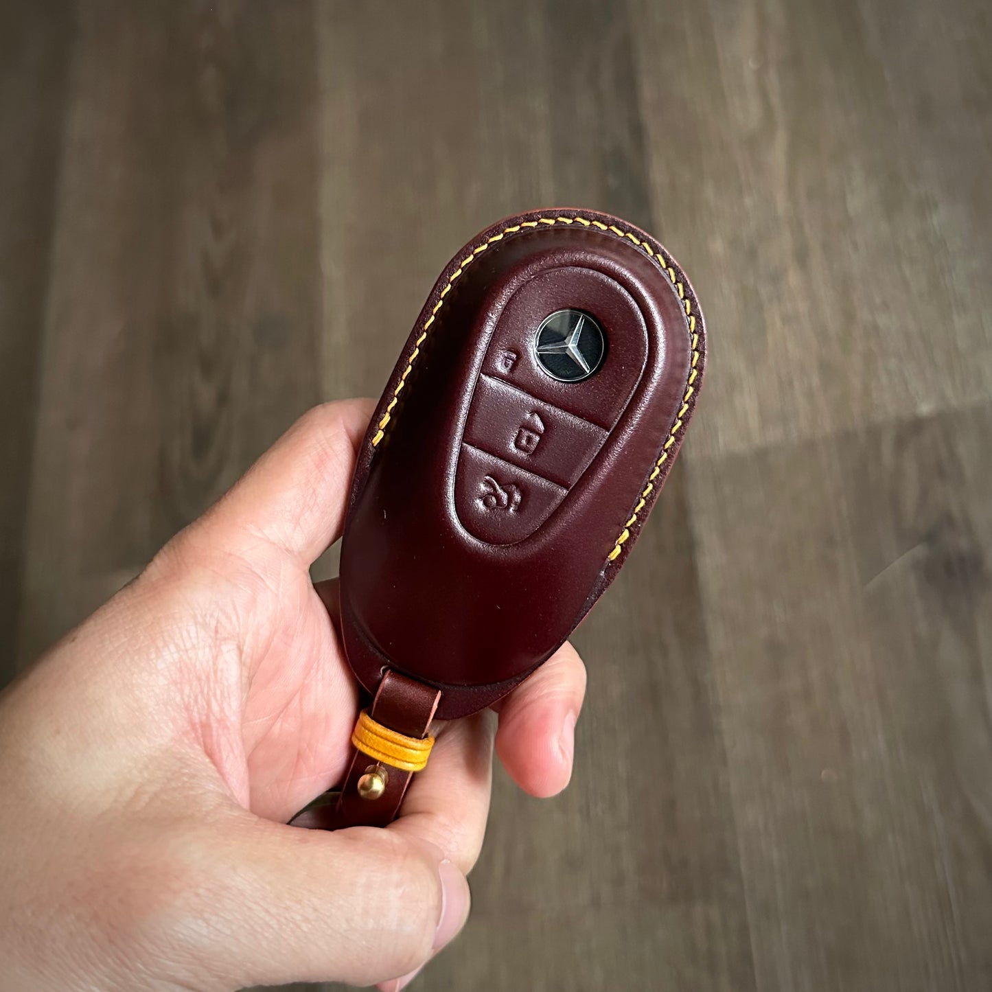 Mercedes-Benz key fob cover, Shell Cordovan