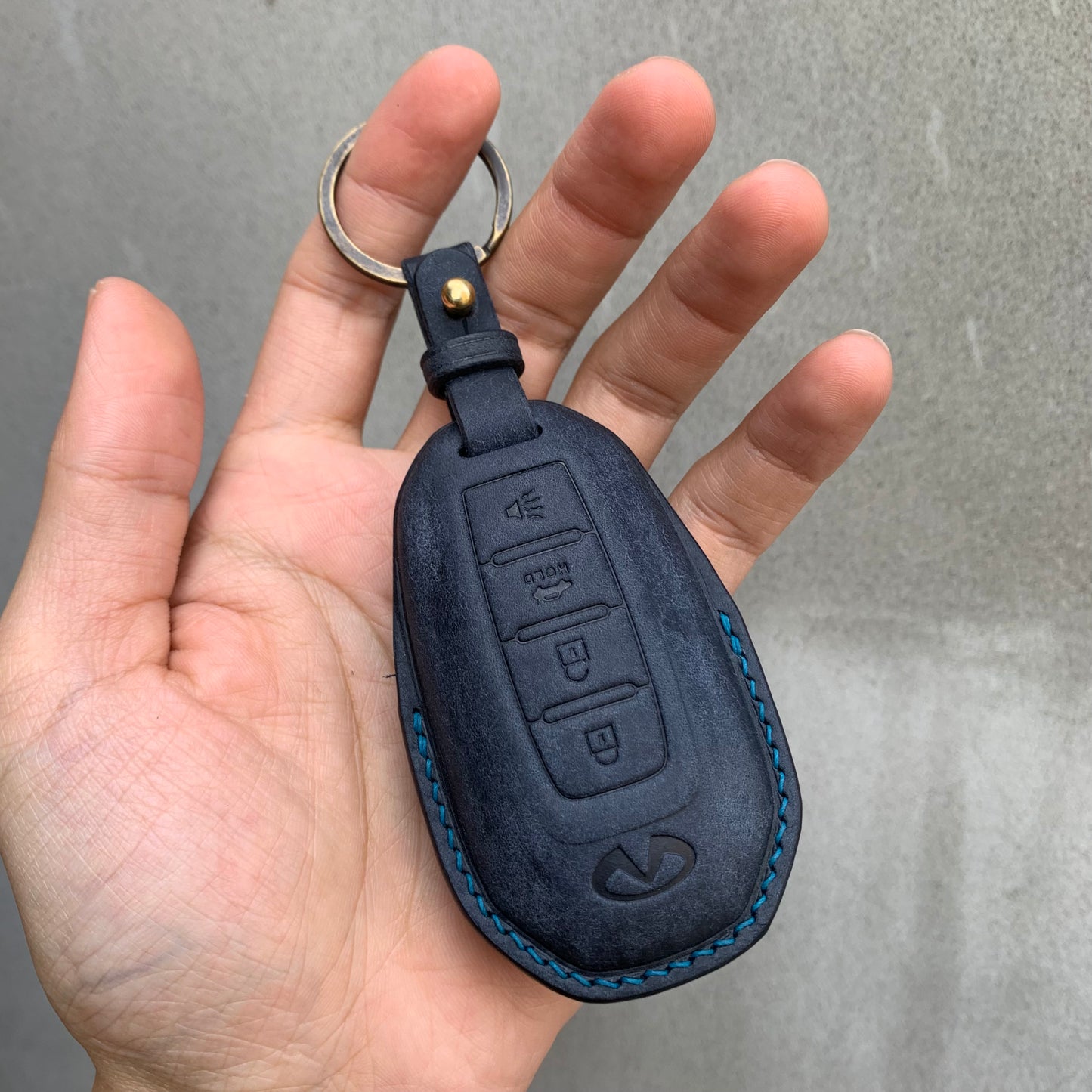 Infiniti key fob cover, Pueblo leather