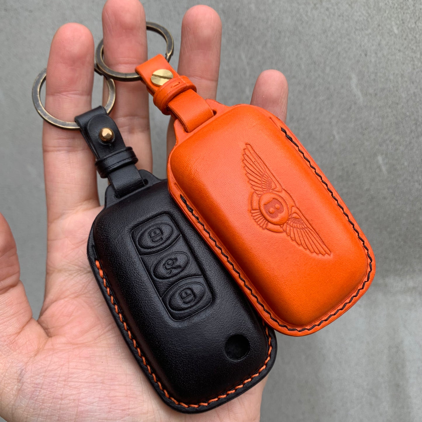 Bentley key fob cover, key case, Buttero Leather