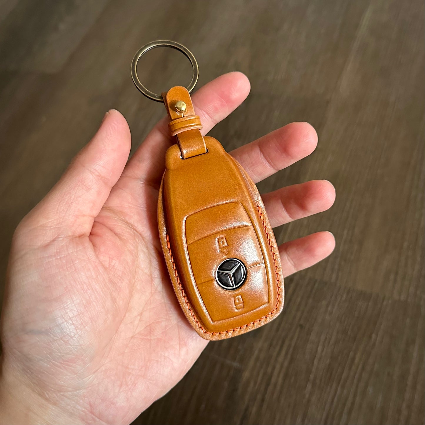 Mercedes-Benz key fob cover, Shell Cordovan