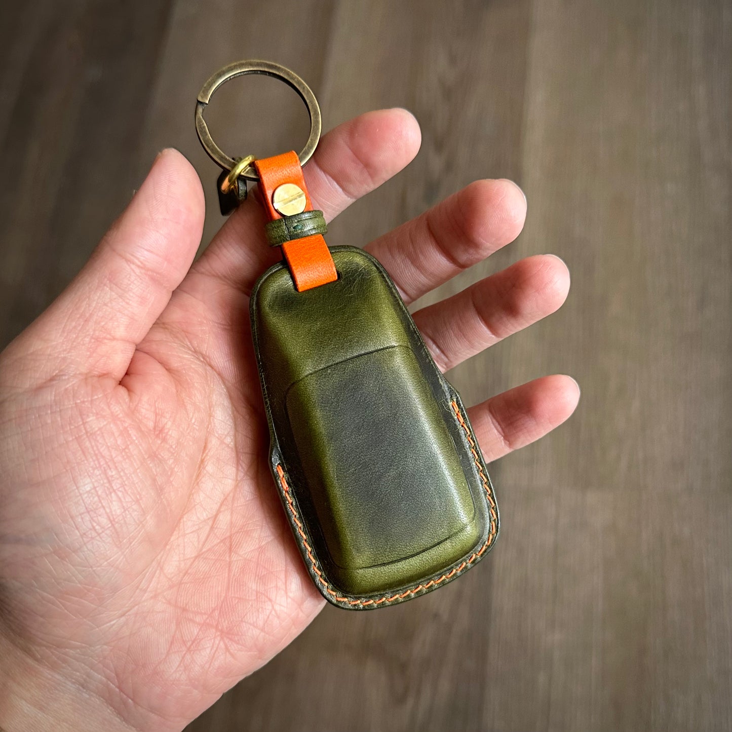 Audi key fob cover, Wax leather