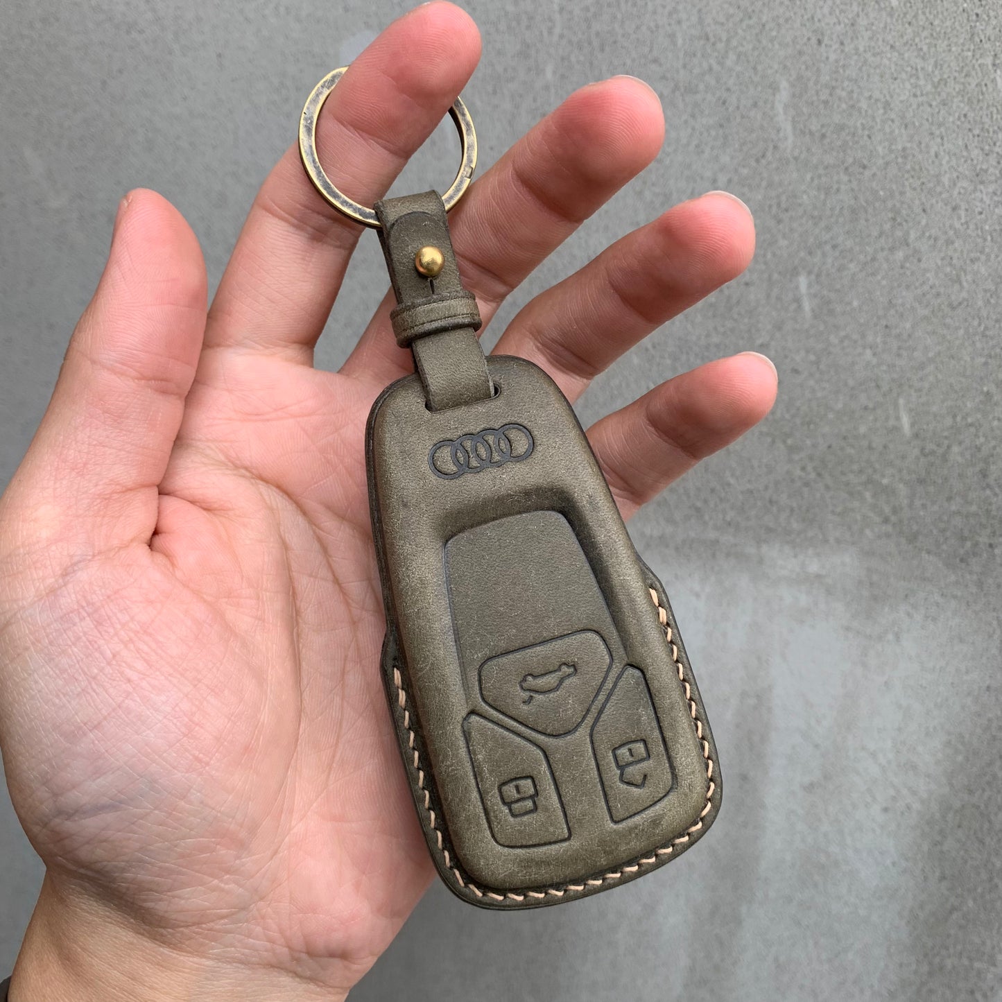 Audi key case,key fob cover, Pueblo leather