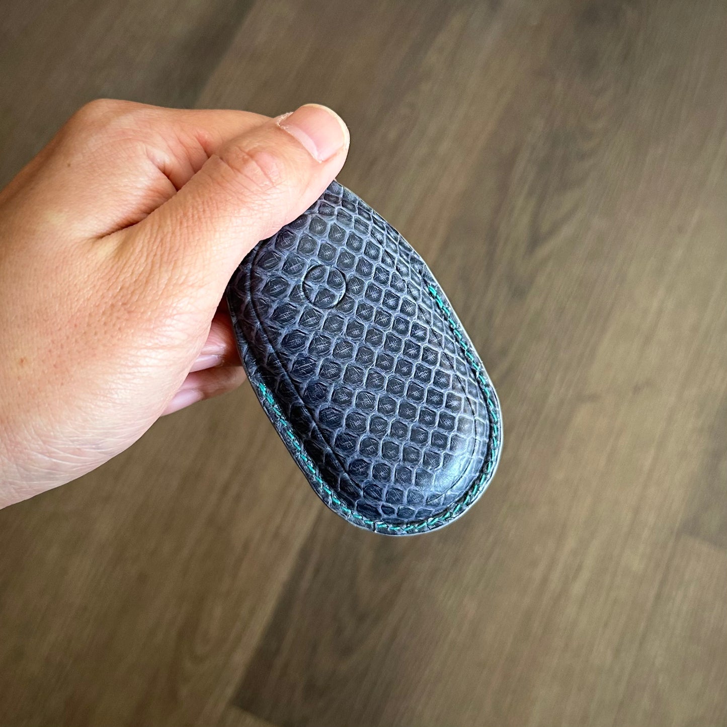 Mercedes-Benz key fob cover, snake leather Leather key case
