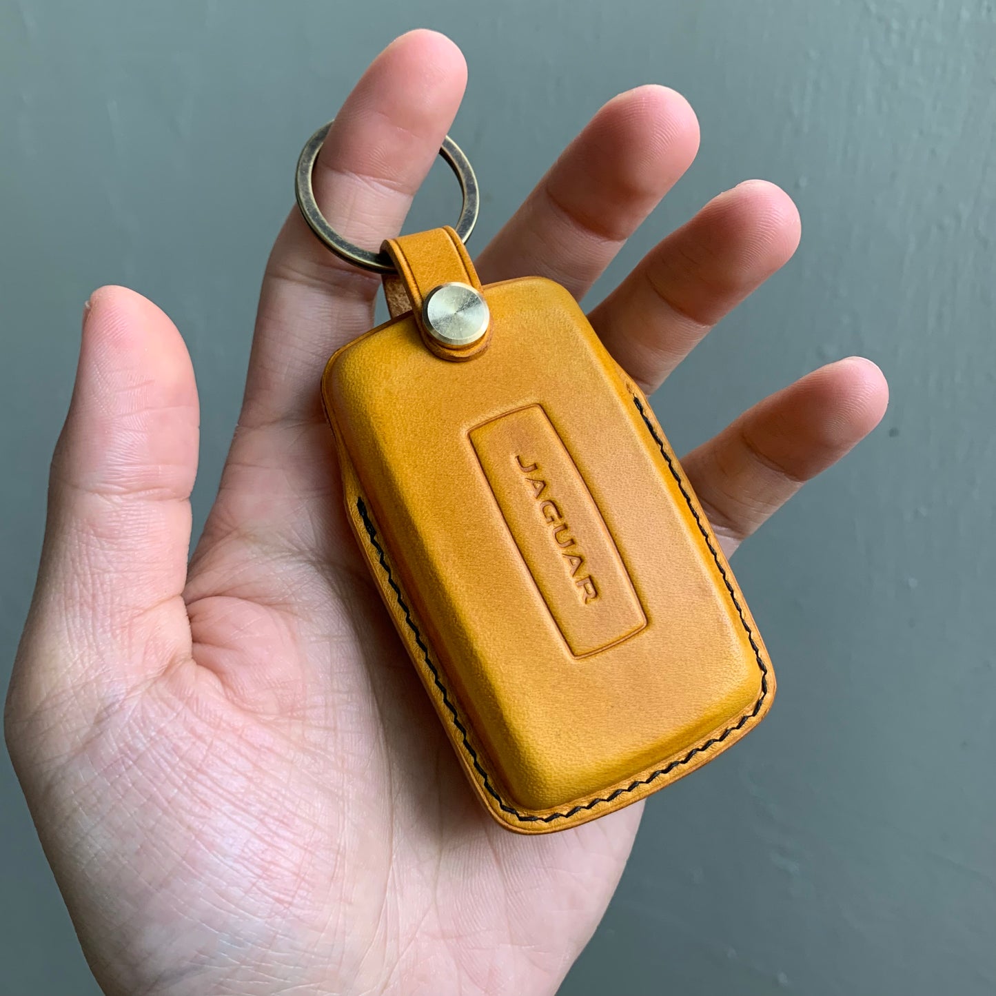 Jaguar key fob cover, Buttero Leather