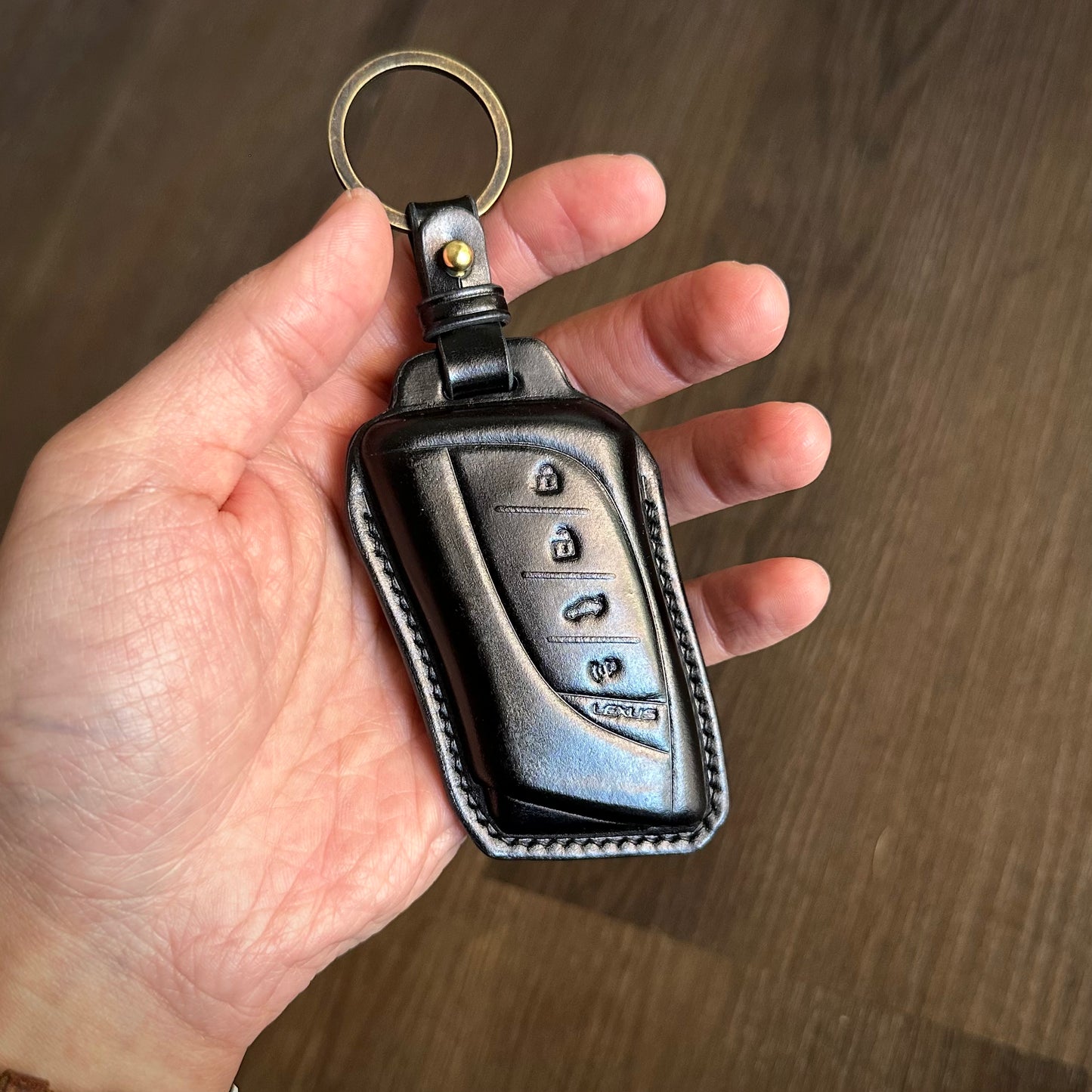 Lexus key fob cover, Shell Cordovan