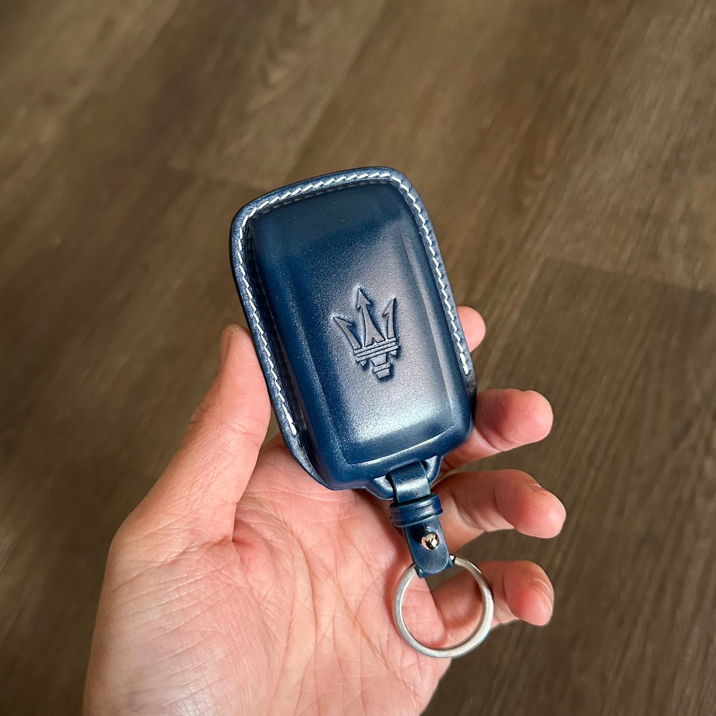 Maserati key fob cover, key case, Shell Cordovan