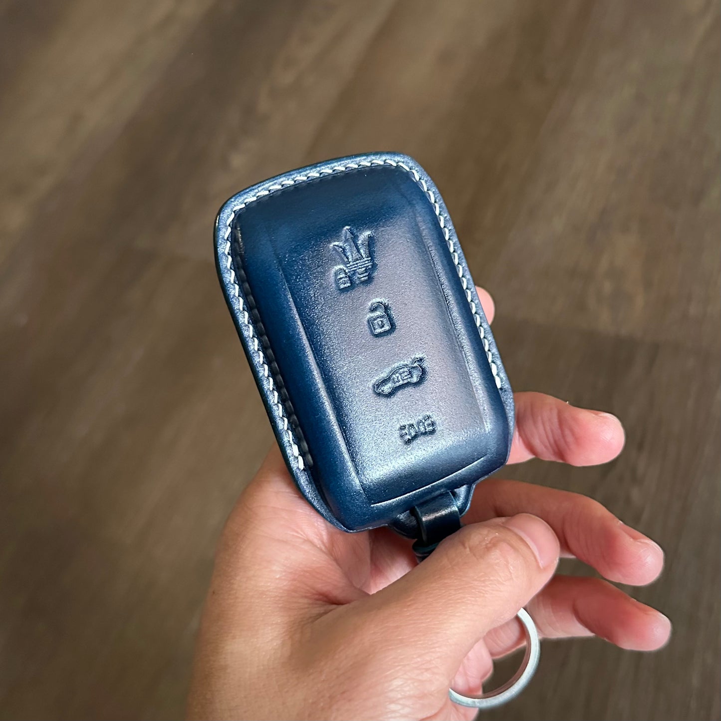 Maserati key fob cover, key case, Shell Cordovan
