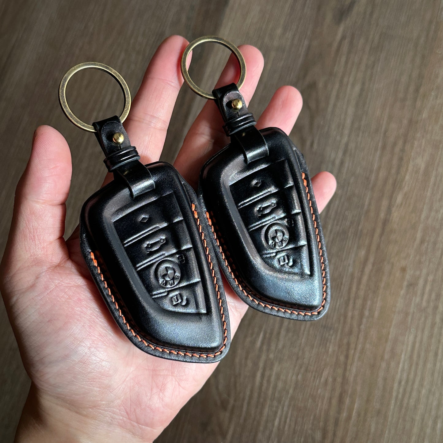 BMW key fob cover, Shell Cordovan