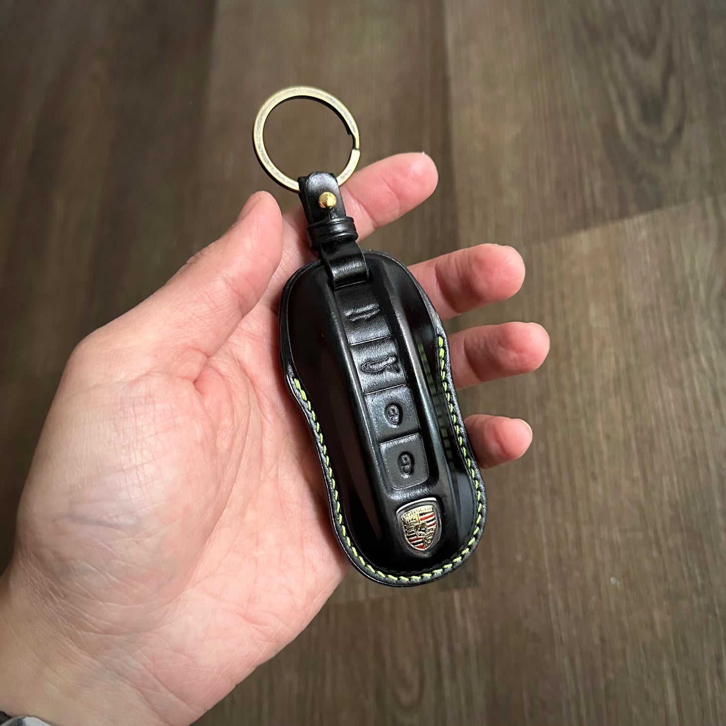Porsche key fob cover, key case, Shell Cordovan