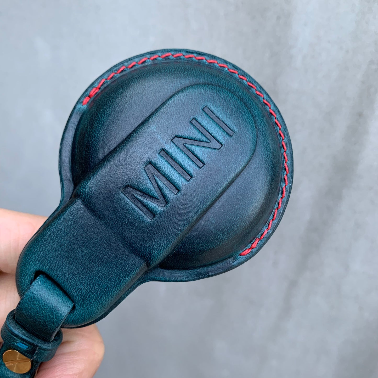 Mini cooper s key fob cover, Wax leather