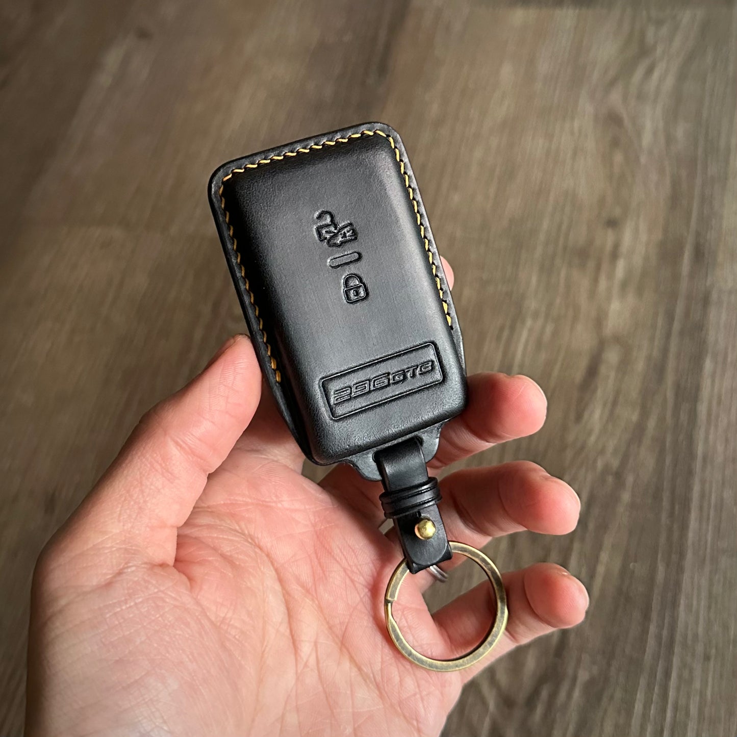 Ferrari key fob cover, Roma key case, 296GTS, Buttero Leather