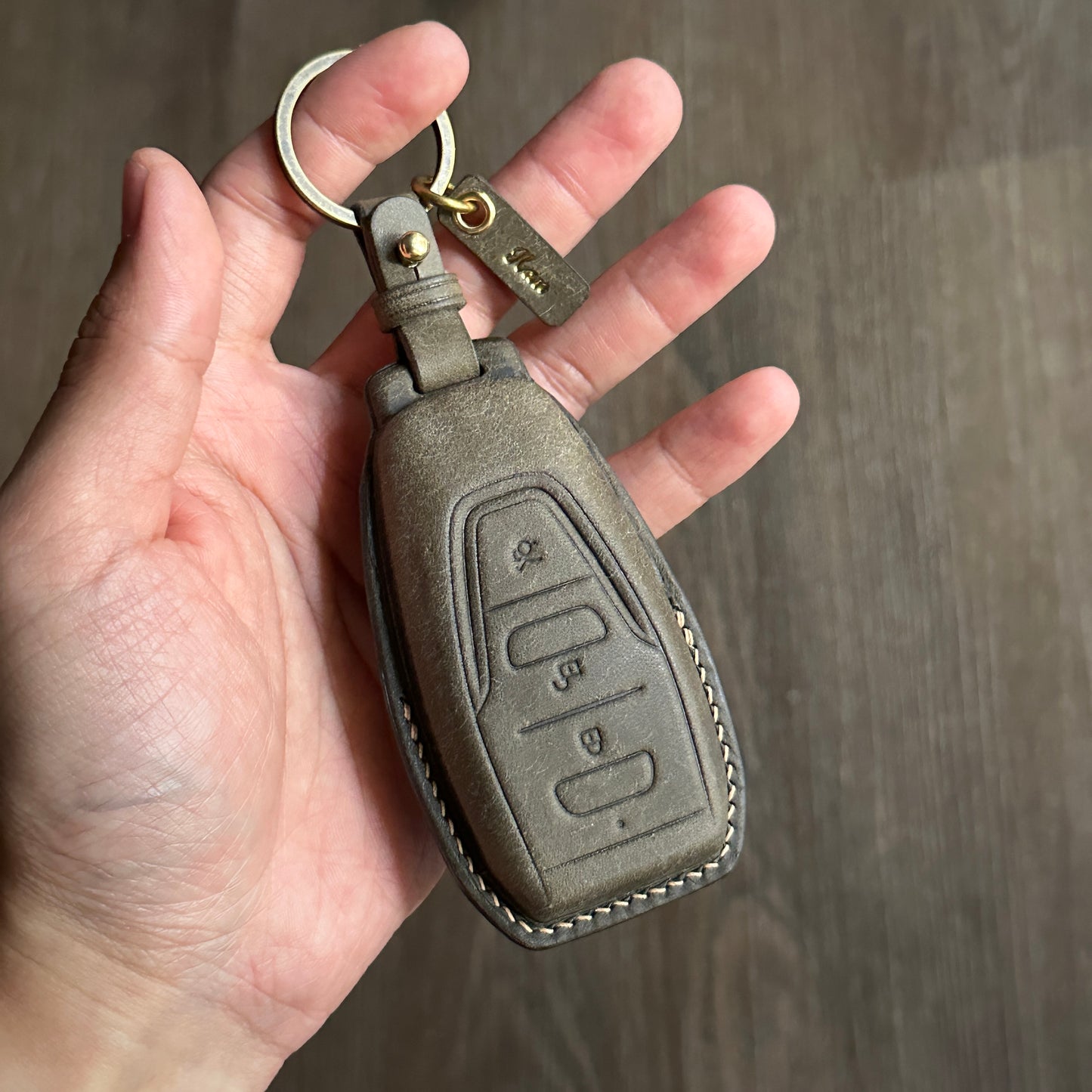 Aston Martin key case, key fob cover, Pueblo leather