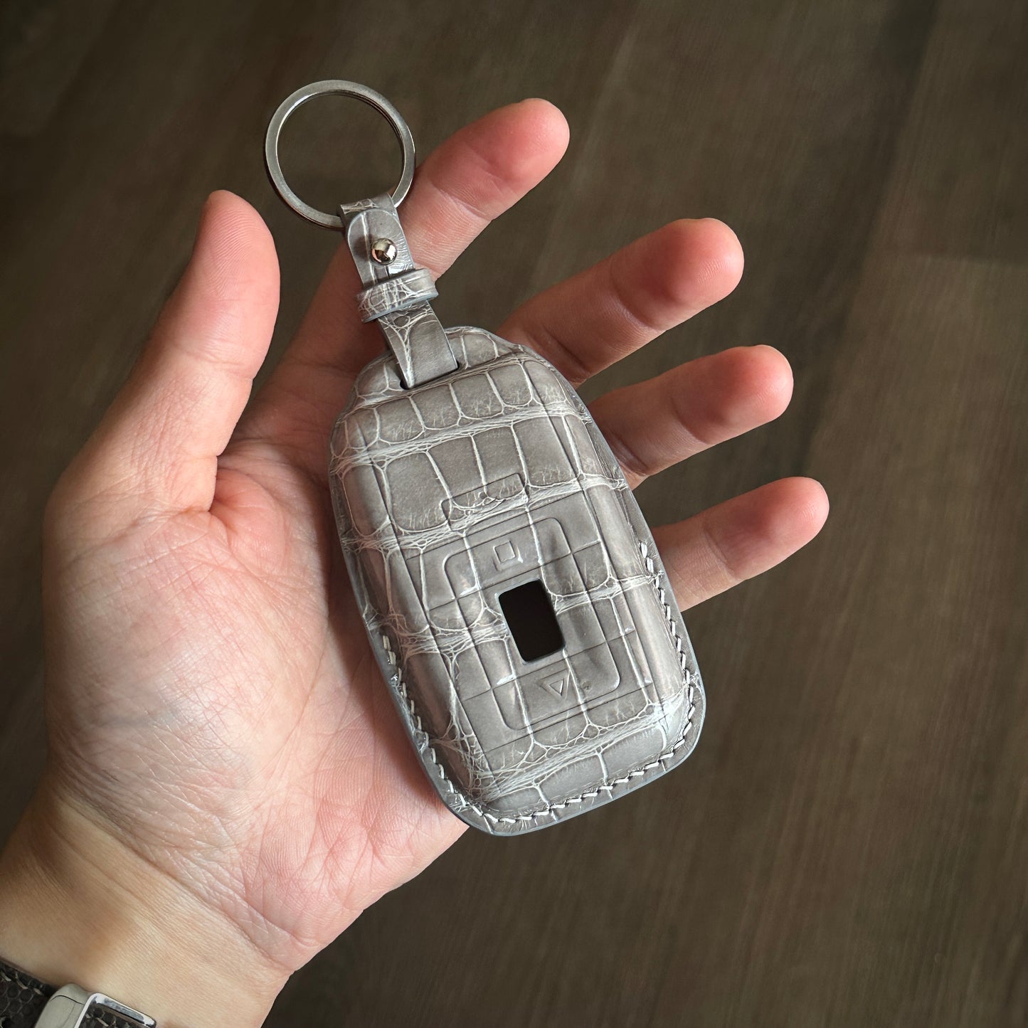 Rolls Royce Crocodile key fob cover, Leather key holder