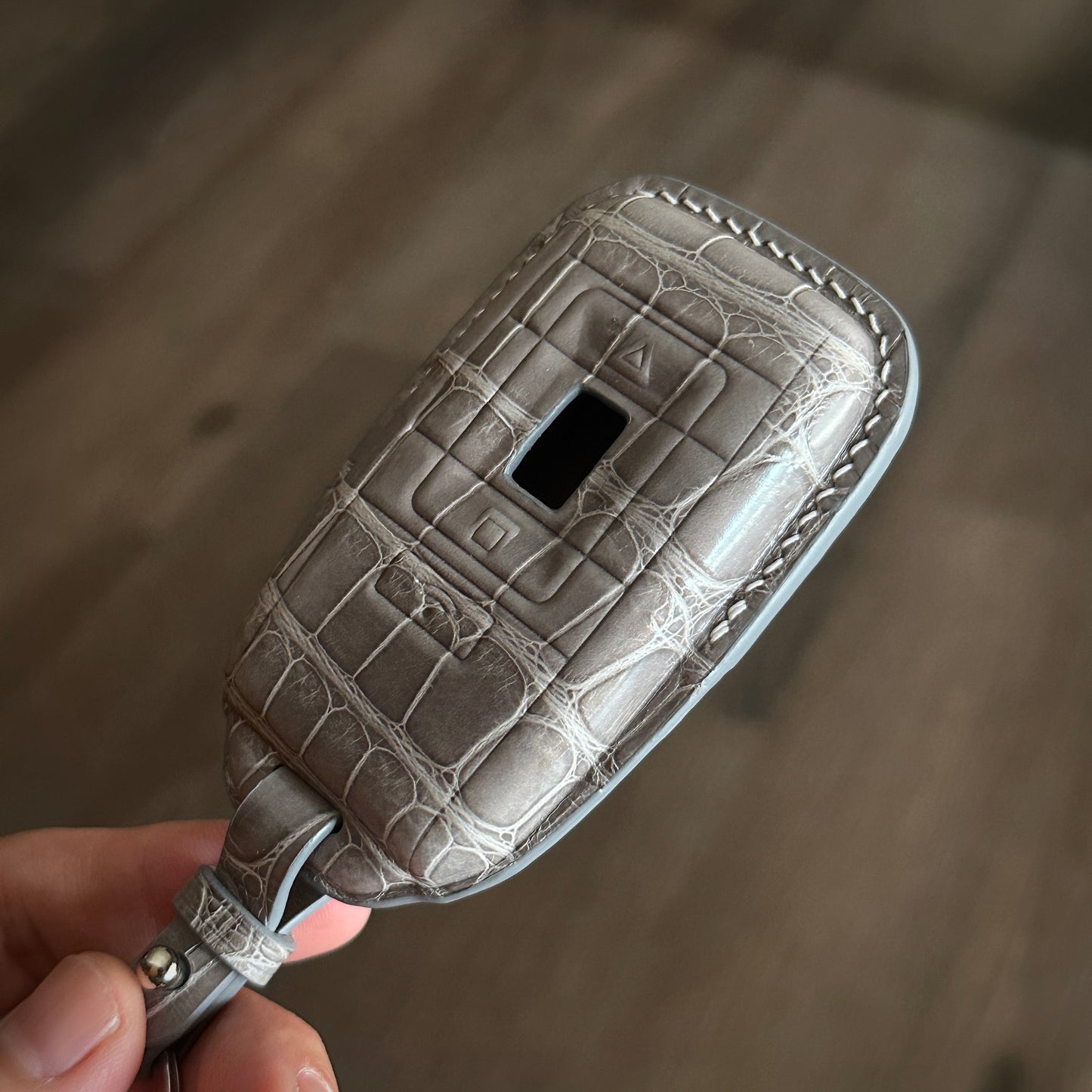 Rolls Royce Crocodile key fob cover, Leather key holder