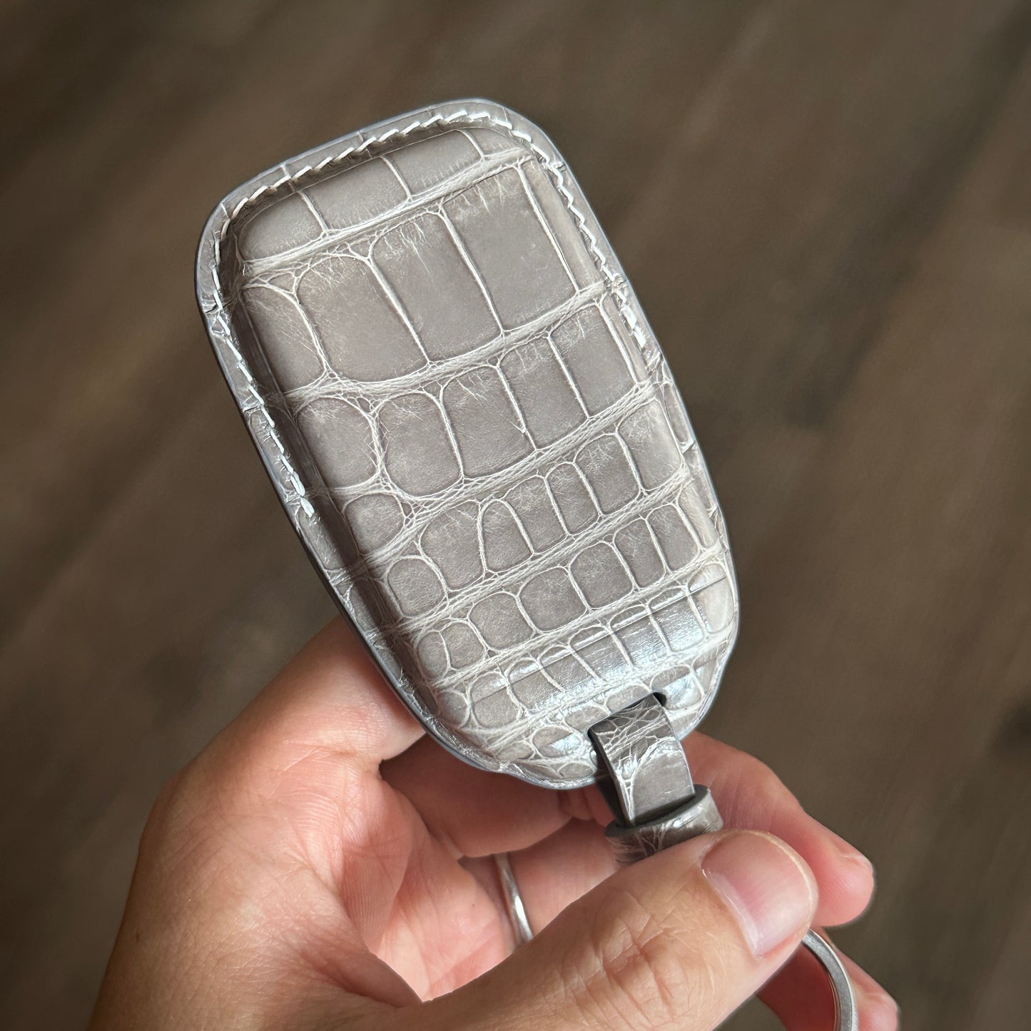 Rolls Royce Crocodile key fob cover, Leather key holder