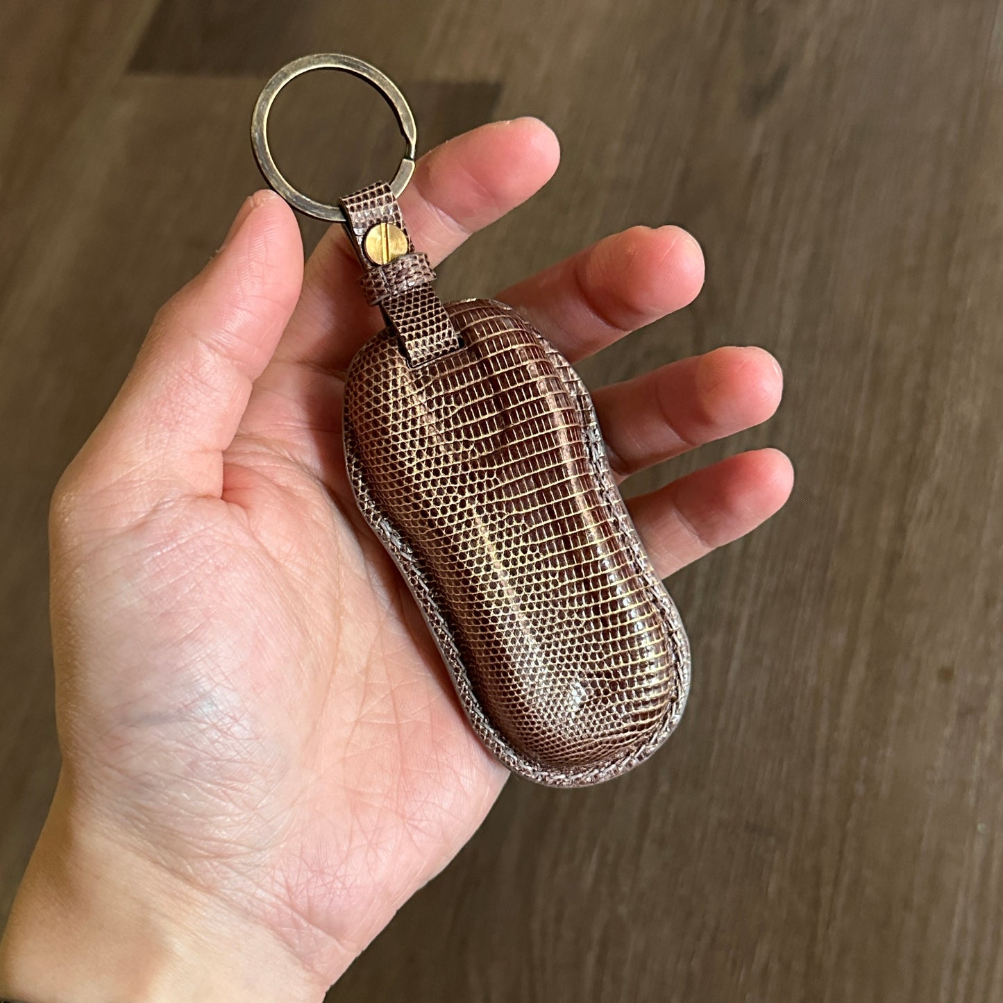 Porsche key fob cover, Porsche Leather key case, Lizard leather