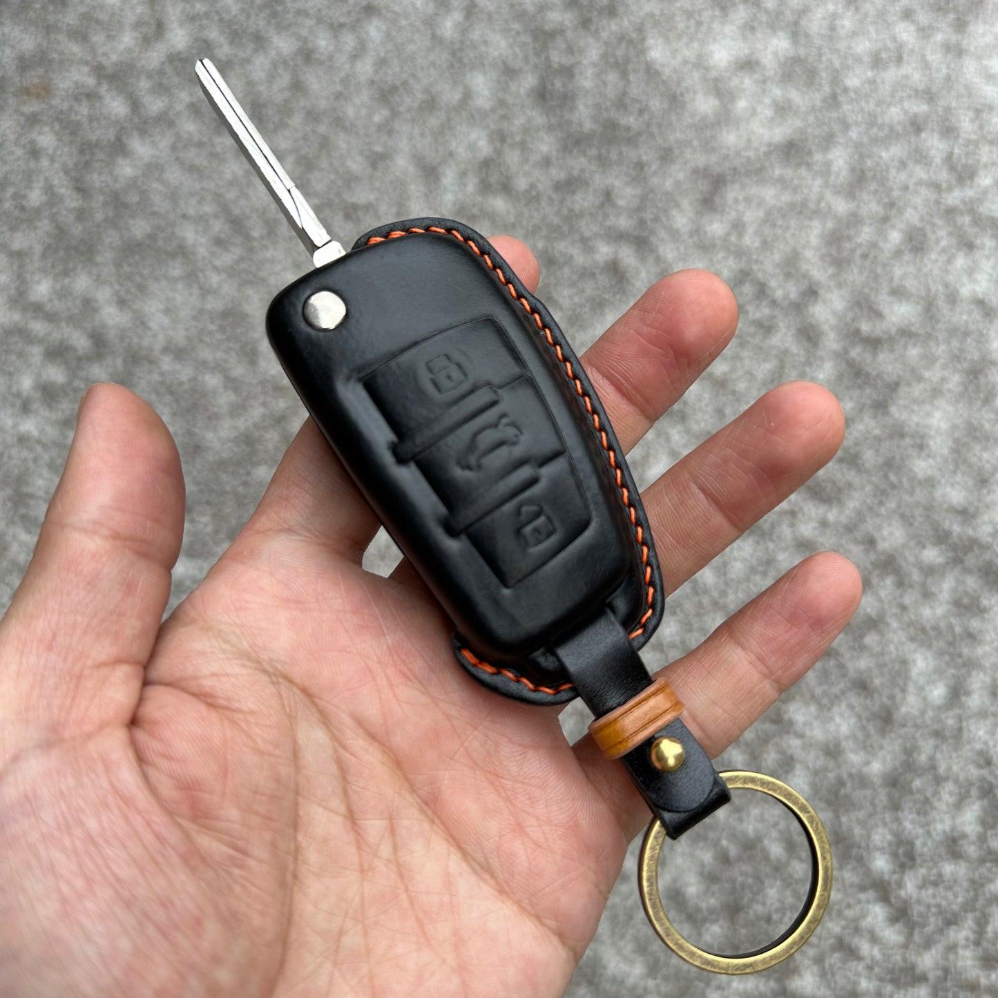 Audi key fob cover, Shell Cordovan
