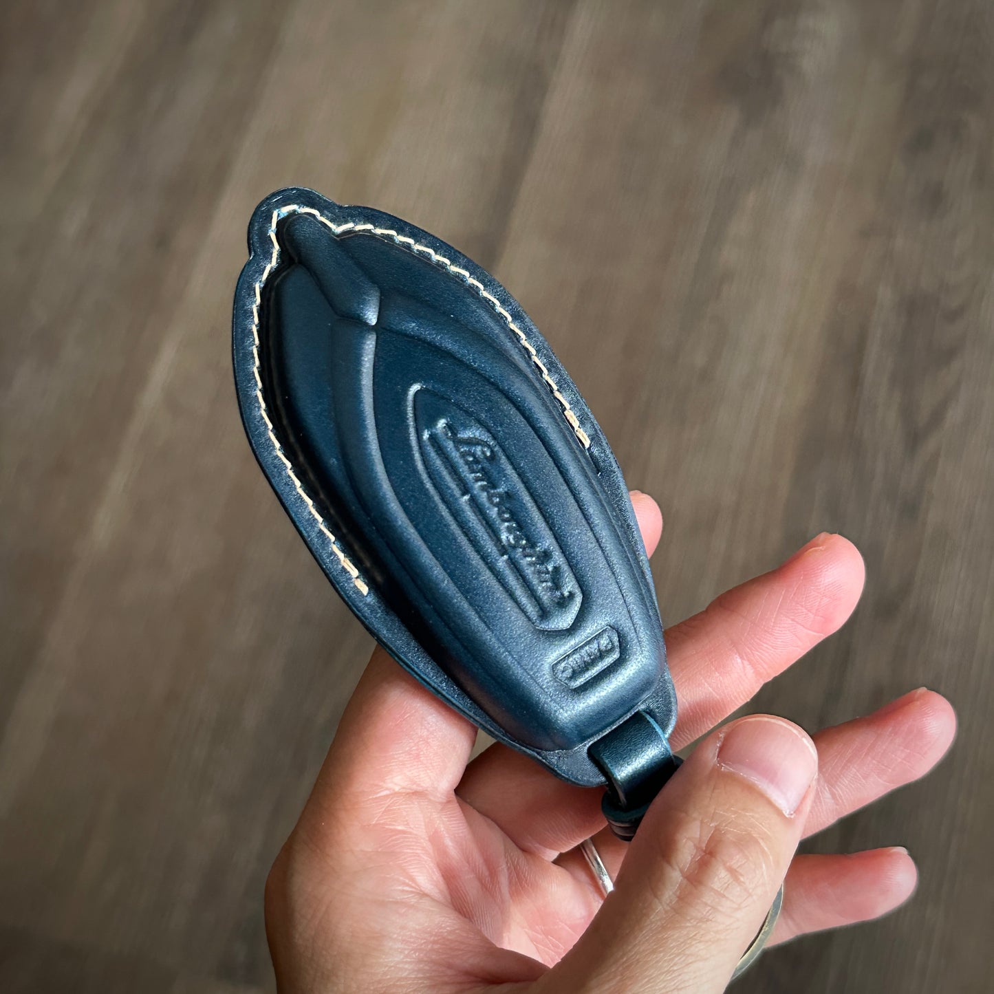 Lamborghini key fob cover, Shell Cordovan