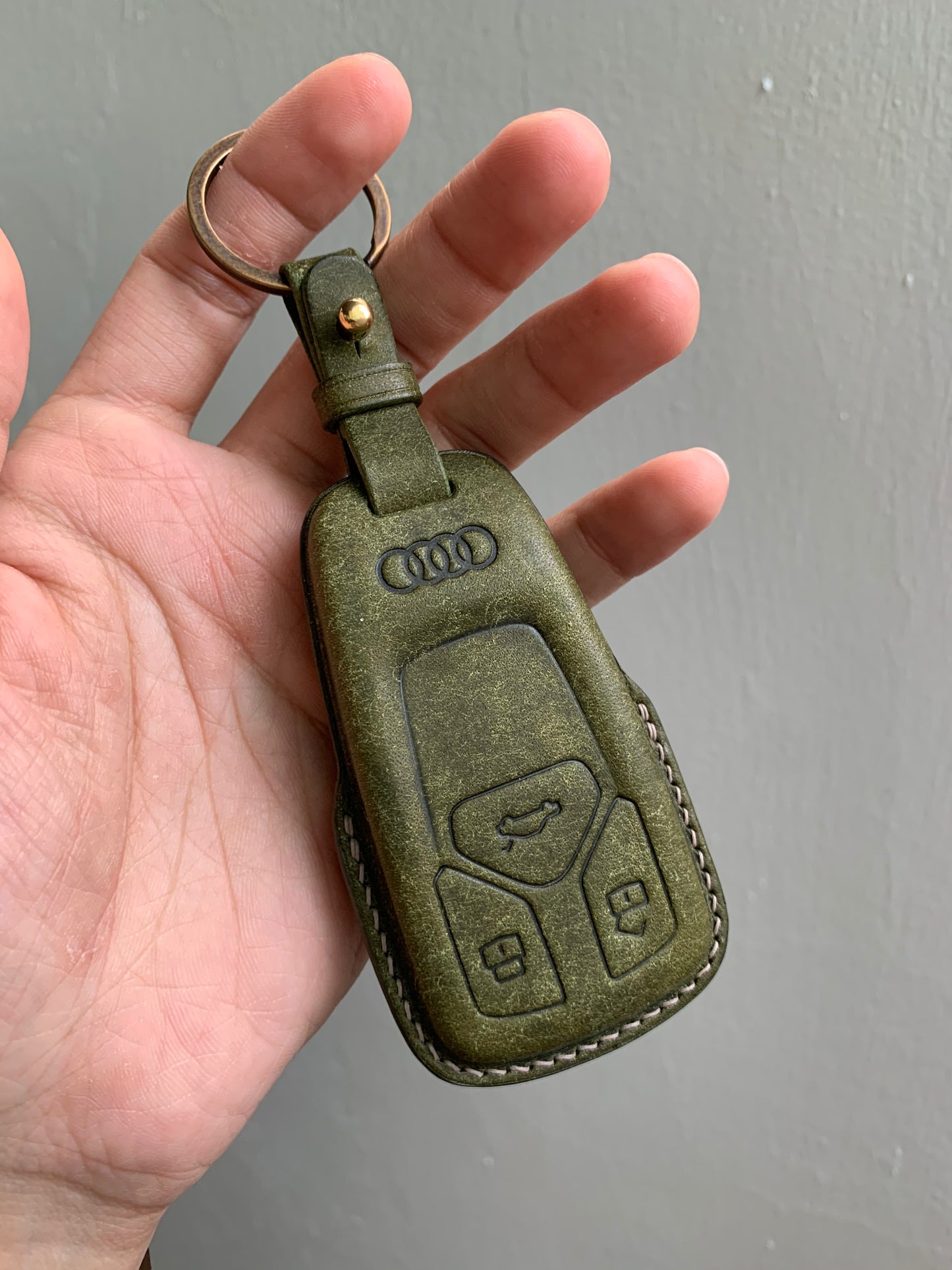 Audi key case,key fob cover, Pueblo leather