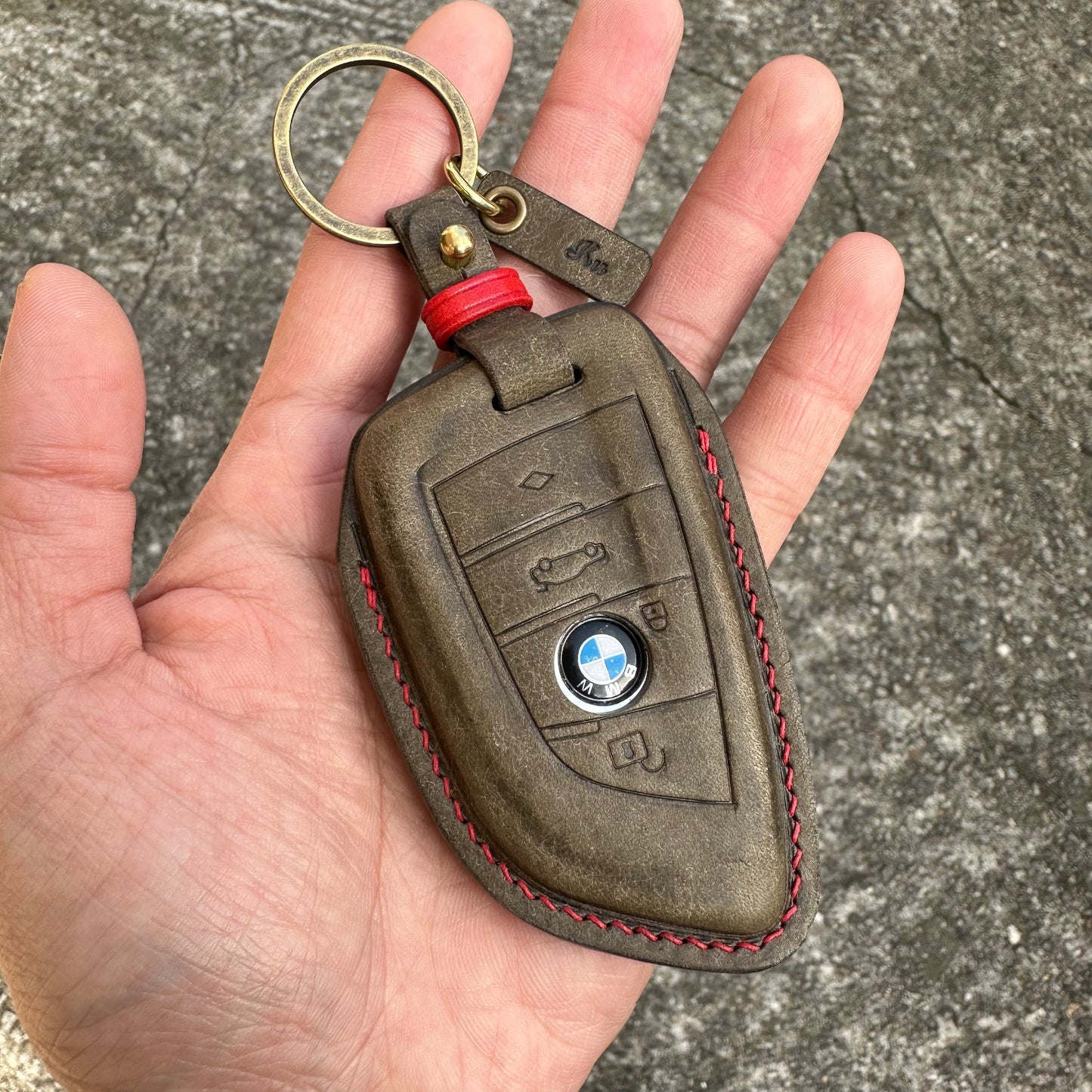 BMW key fob cover, Pueblo leather