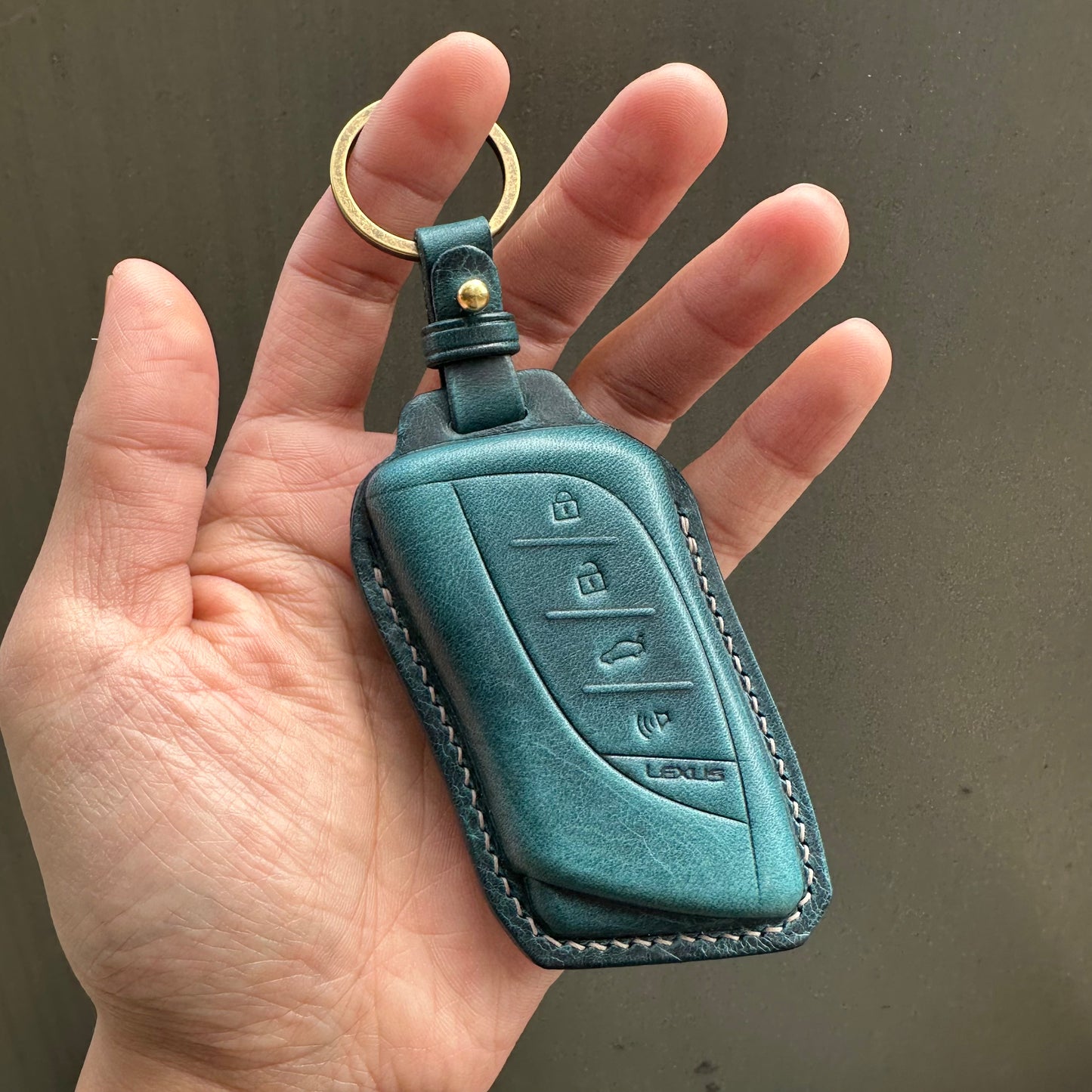 Lexus key fob cover, Wax leather