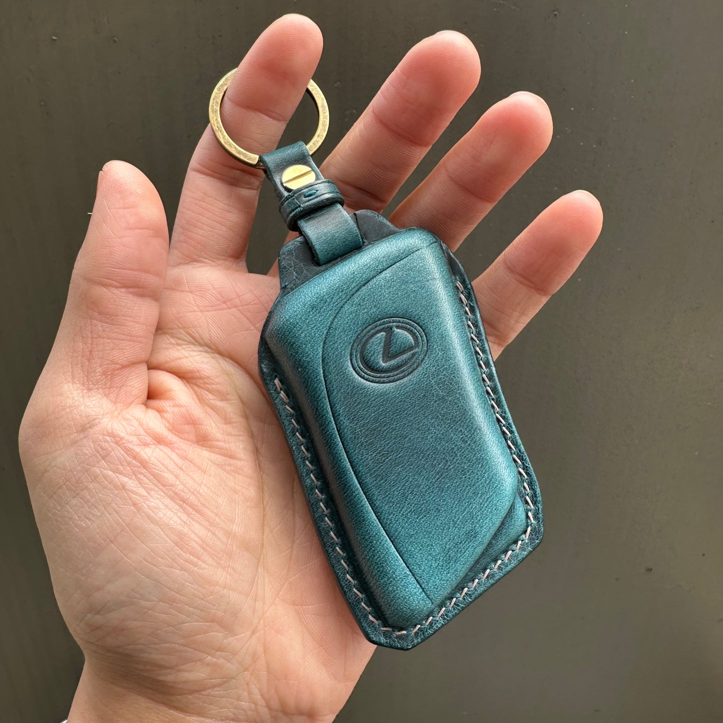 Lexus key fob cover, Wax leather