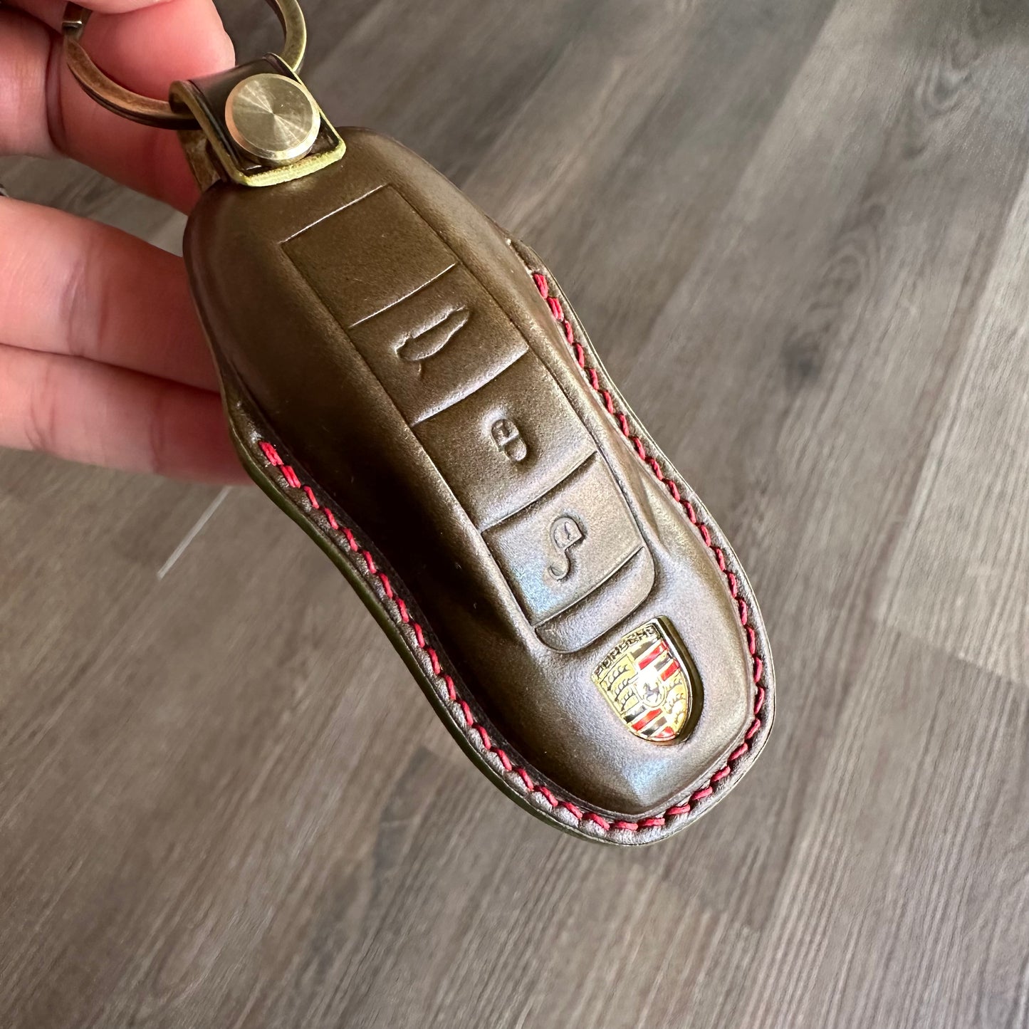 Porsche key fob cover, key case, Shell Cordovan
