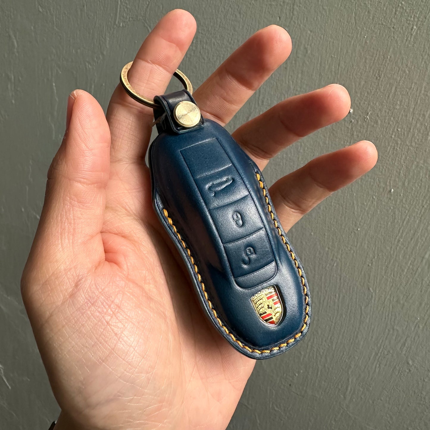 Porsche key fob cover, key case, Shell Cordovan