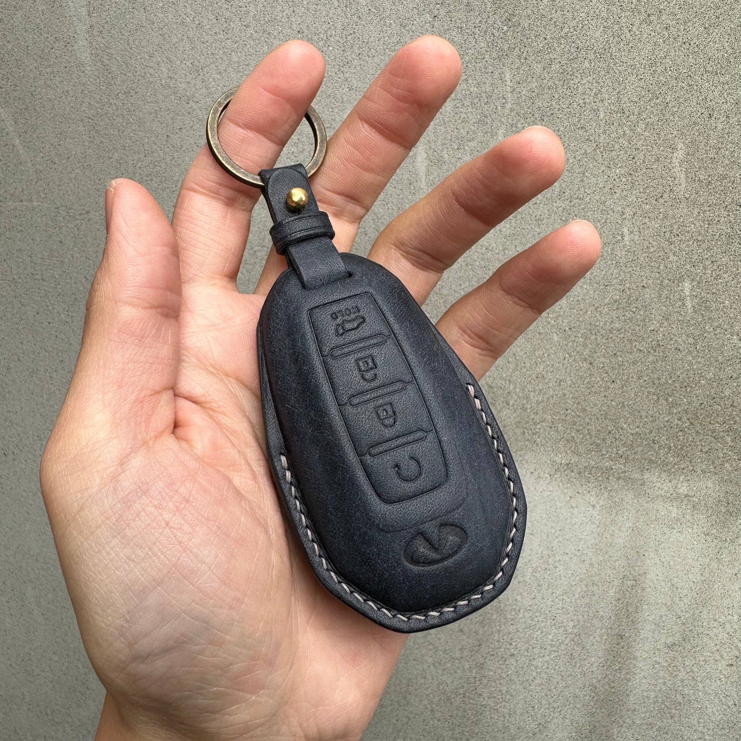Infiniti key fob cover, Pueblo leather