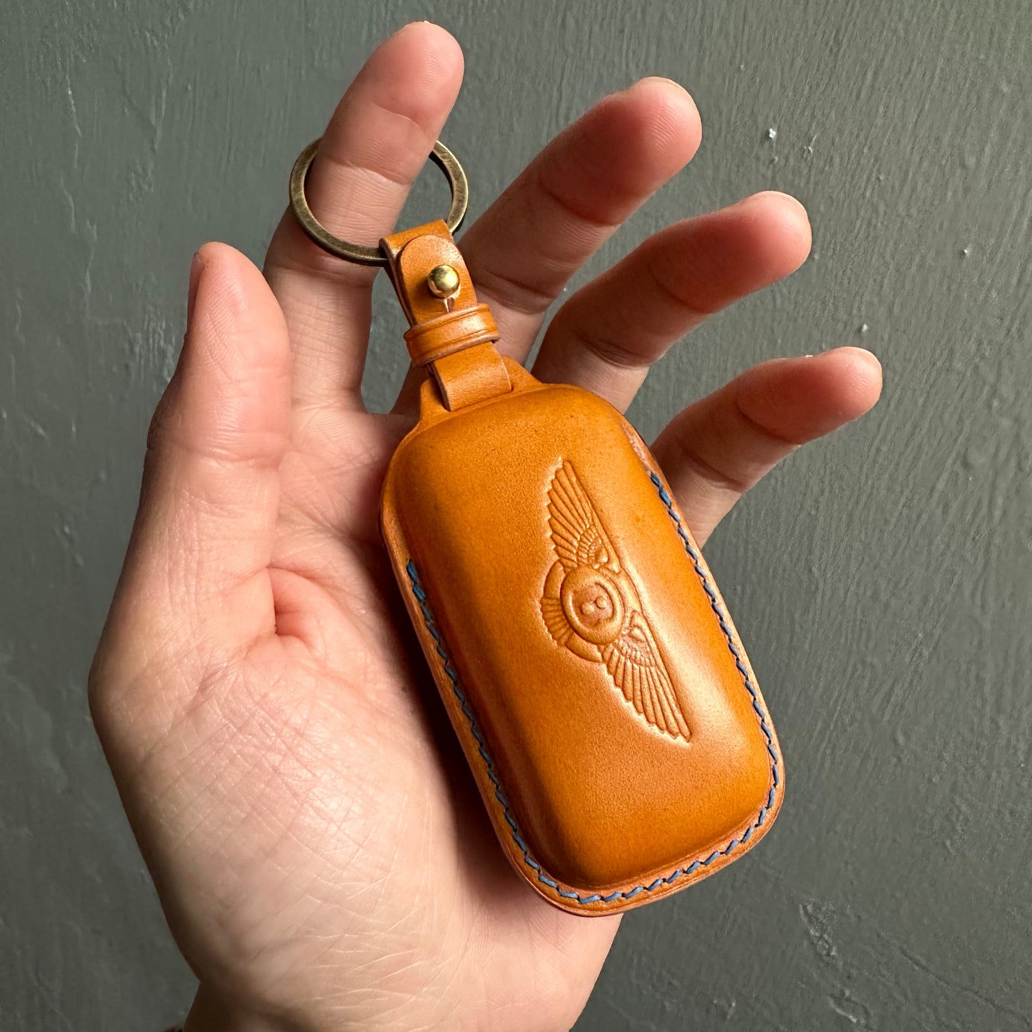 Bentley key fob cover, Bentley Leather key case, Shell Cordovan