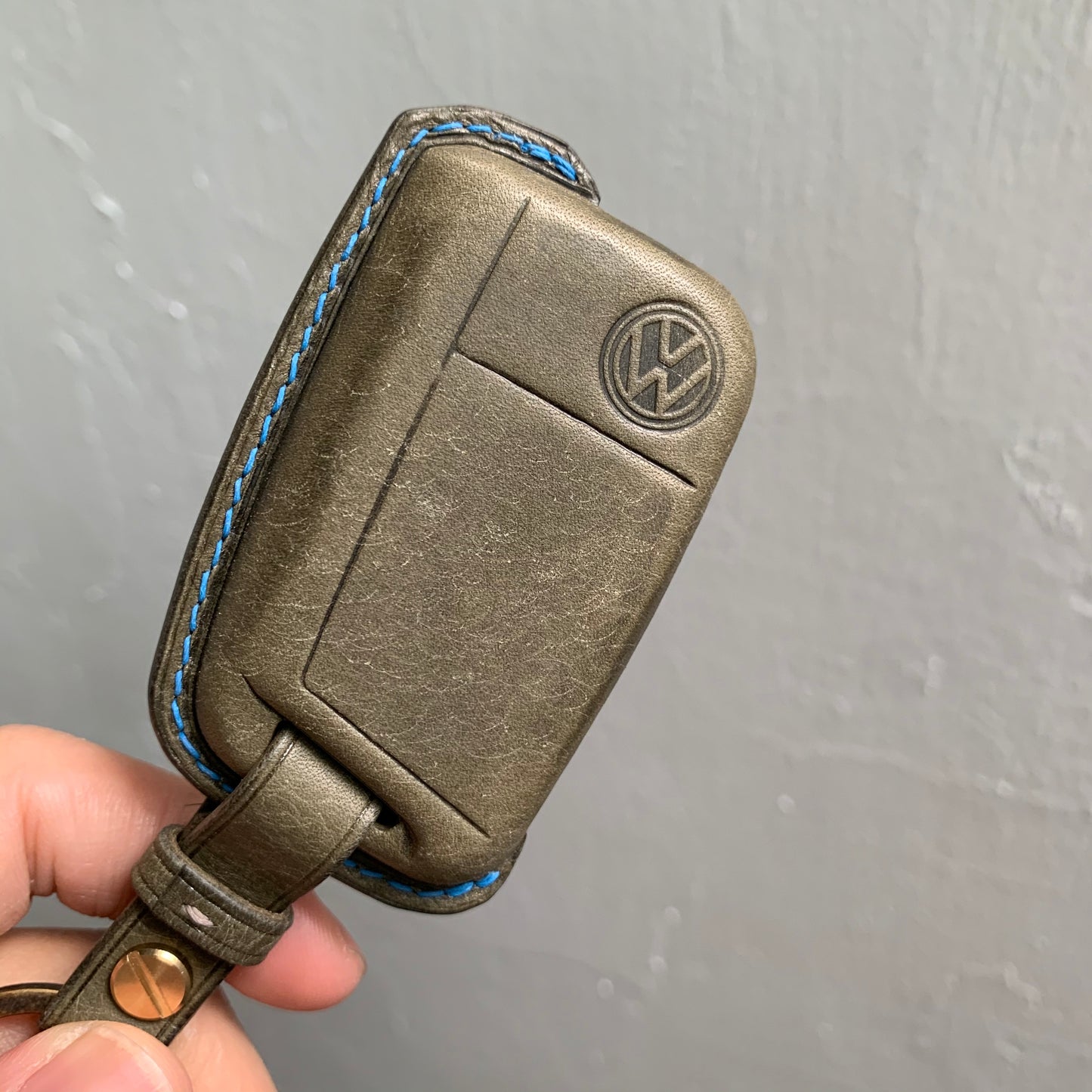 Volkswagen key fob, Pueblo leather key case