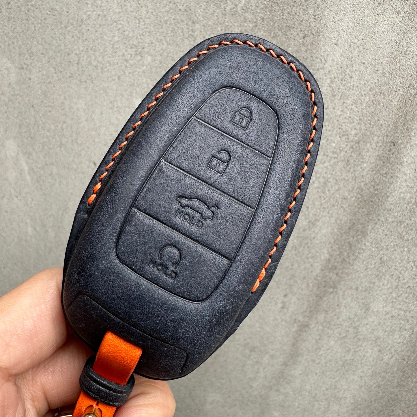 Hyundai key fob cover, Pueblo leather key case