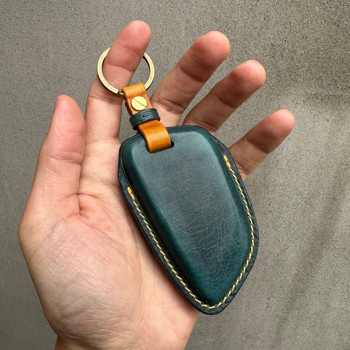 BMW key fob cover, Wax leather