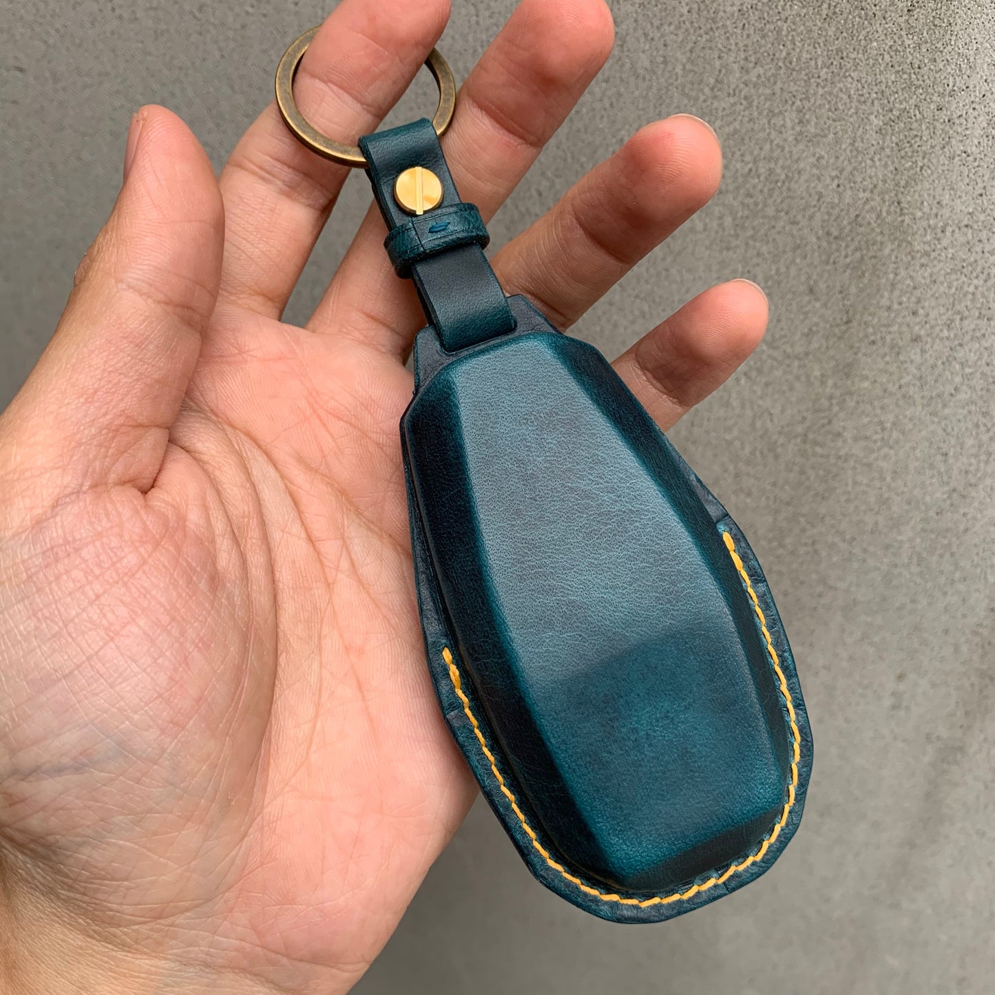 Aston Martin key fob cover, key case , Wax leather