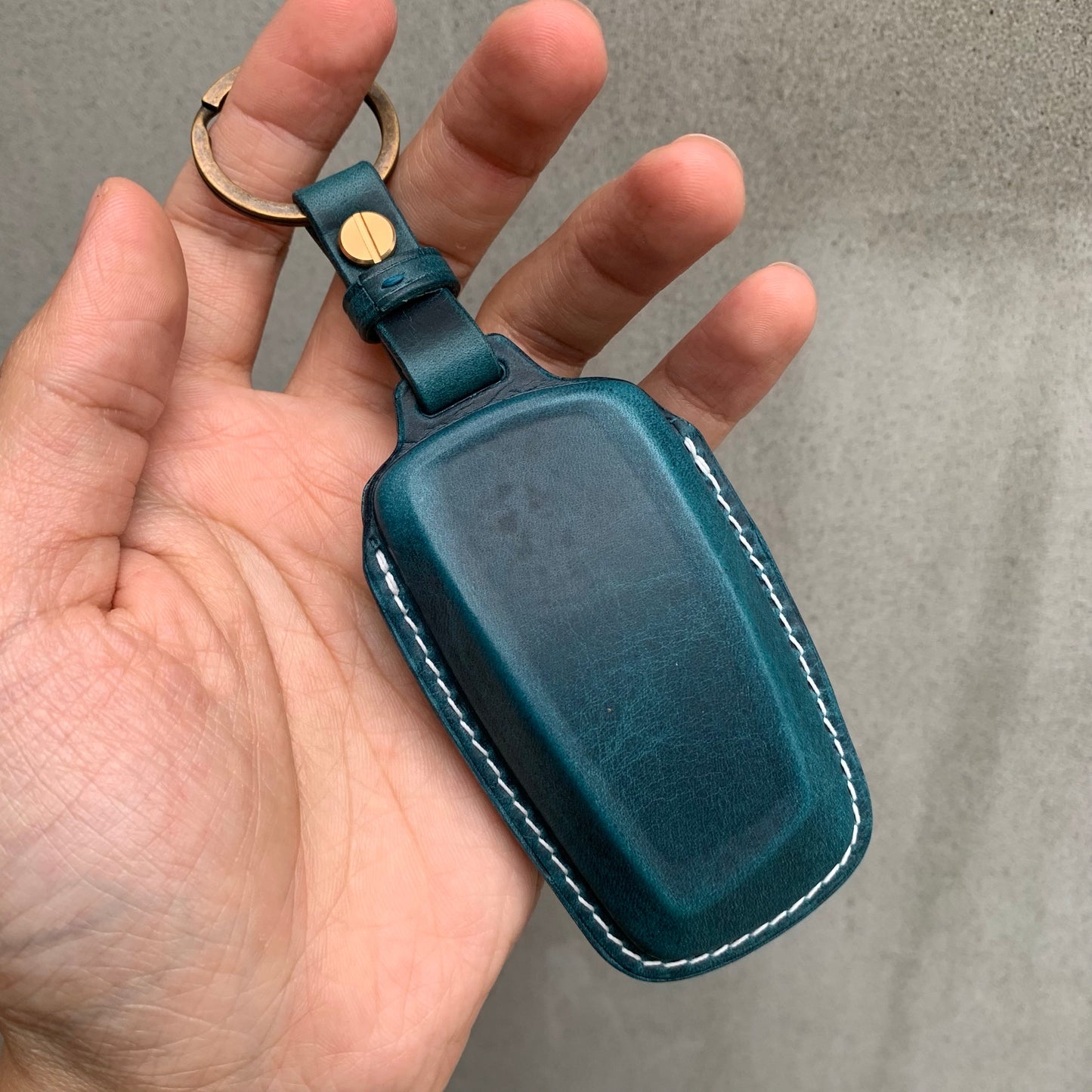 BMW key fob cover, Wax leather