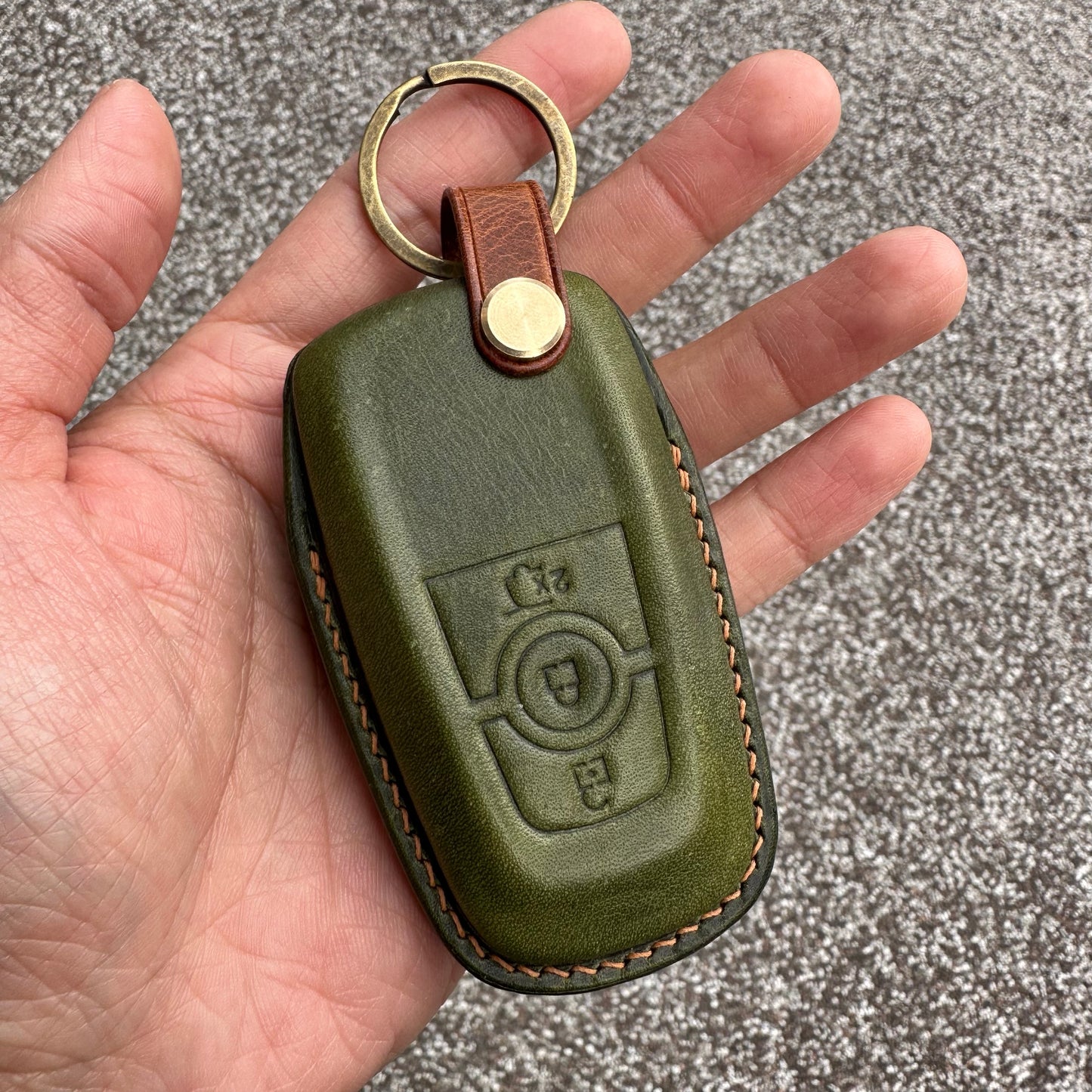 Ford key fob cover, Wax leather