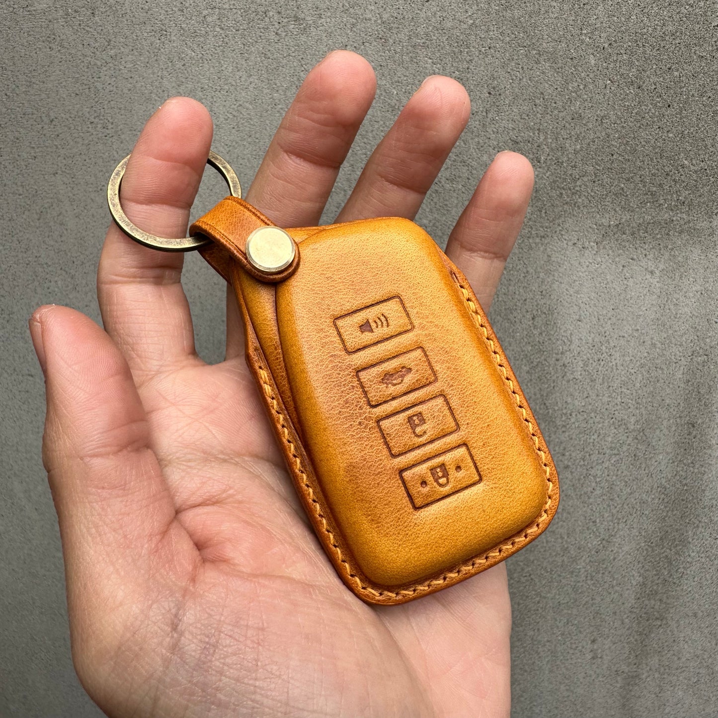 Lexus key fob cover, Wax leather