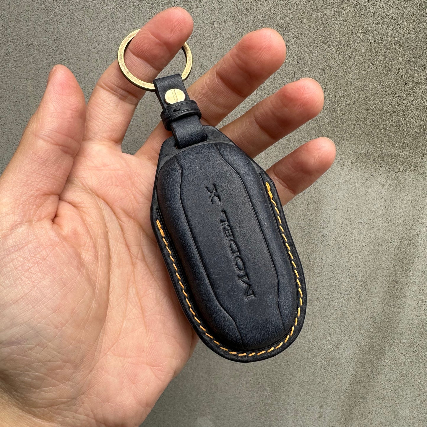 Tesla key fob cover, key case, Pueblo leather