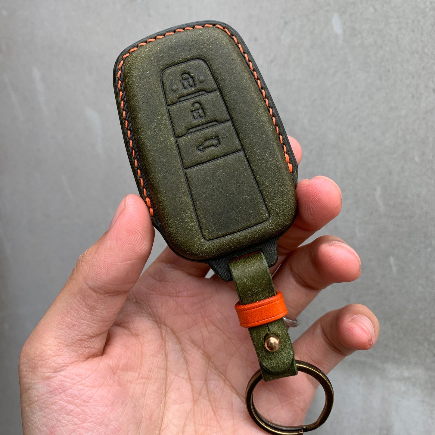 Toyota key fob cover, Pueblo leather