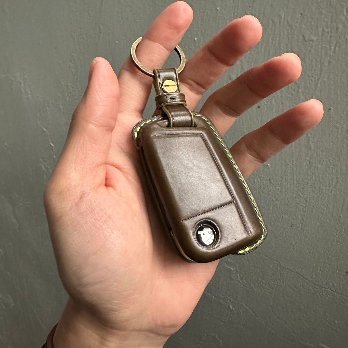 Skoda key fob cover, Shell Cordovan