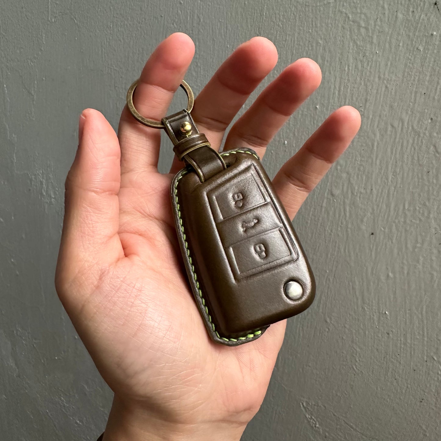 Skoda key fob cover, Shell Cordovan