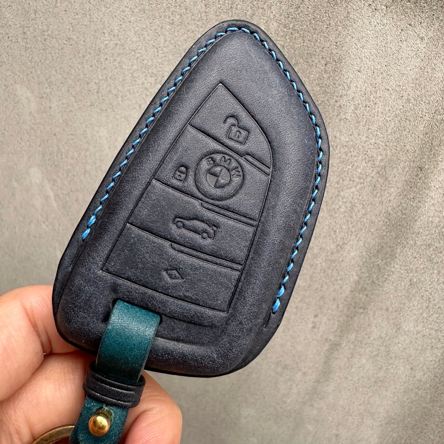 BMW key fob cover, Pueblo leather