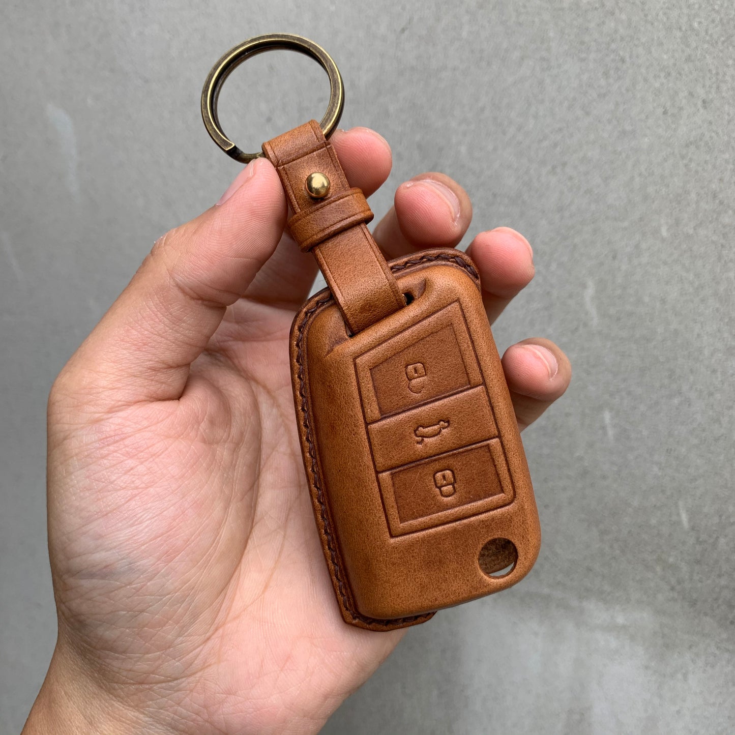 Skoda key fob cover, Buttero Leather