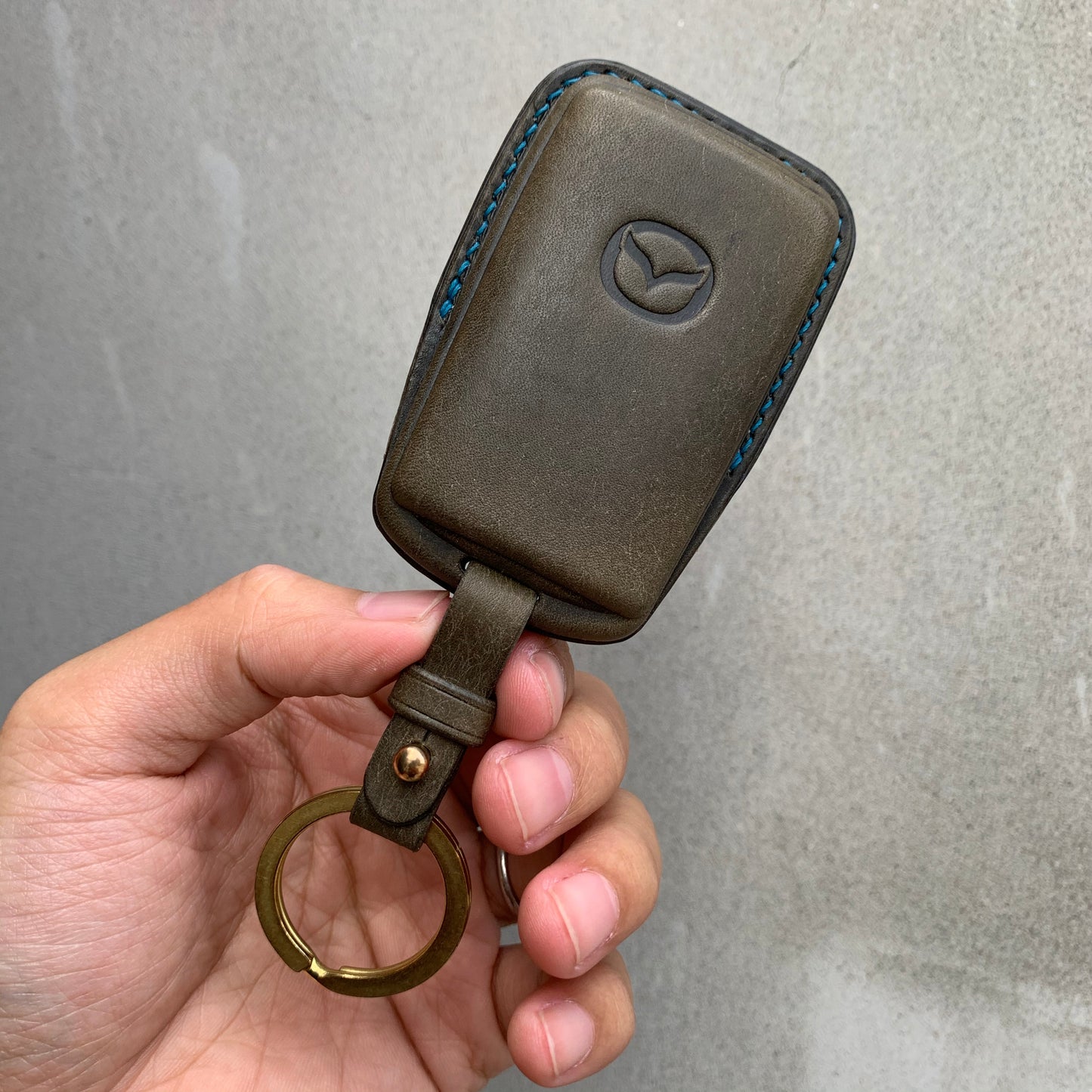 Mazda key fob cover, Pueblo leather